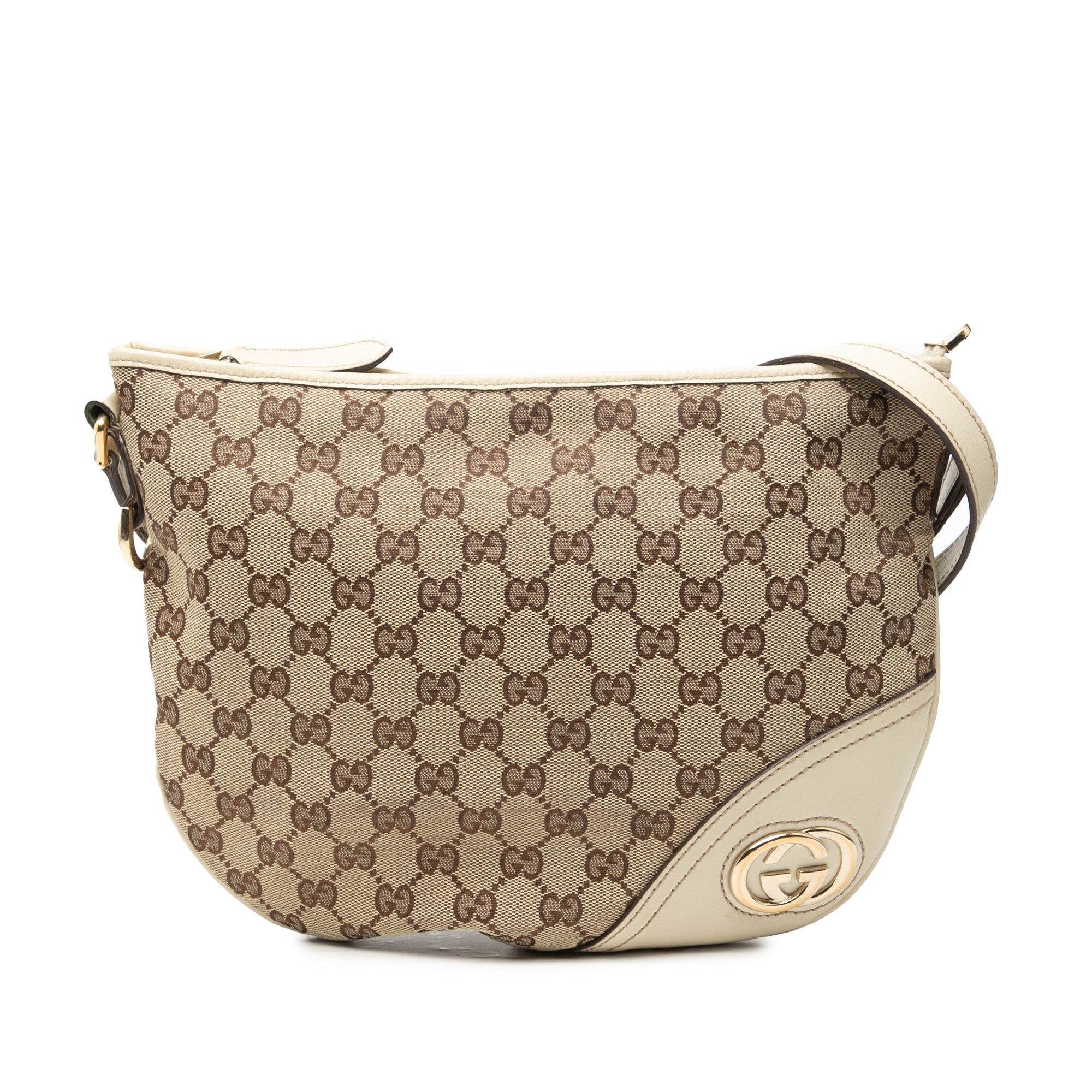 Gucci Medium GG Canvas New Britt Half Moon Crossbody Size ONE SIZE - 1 Thumbnail
