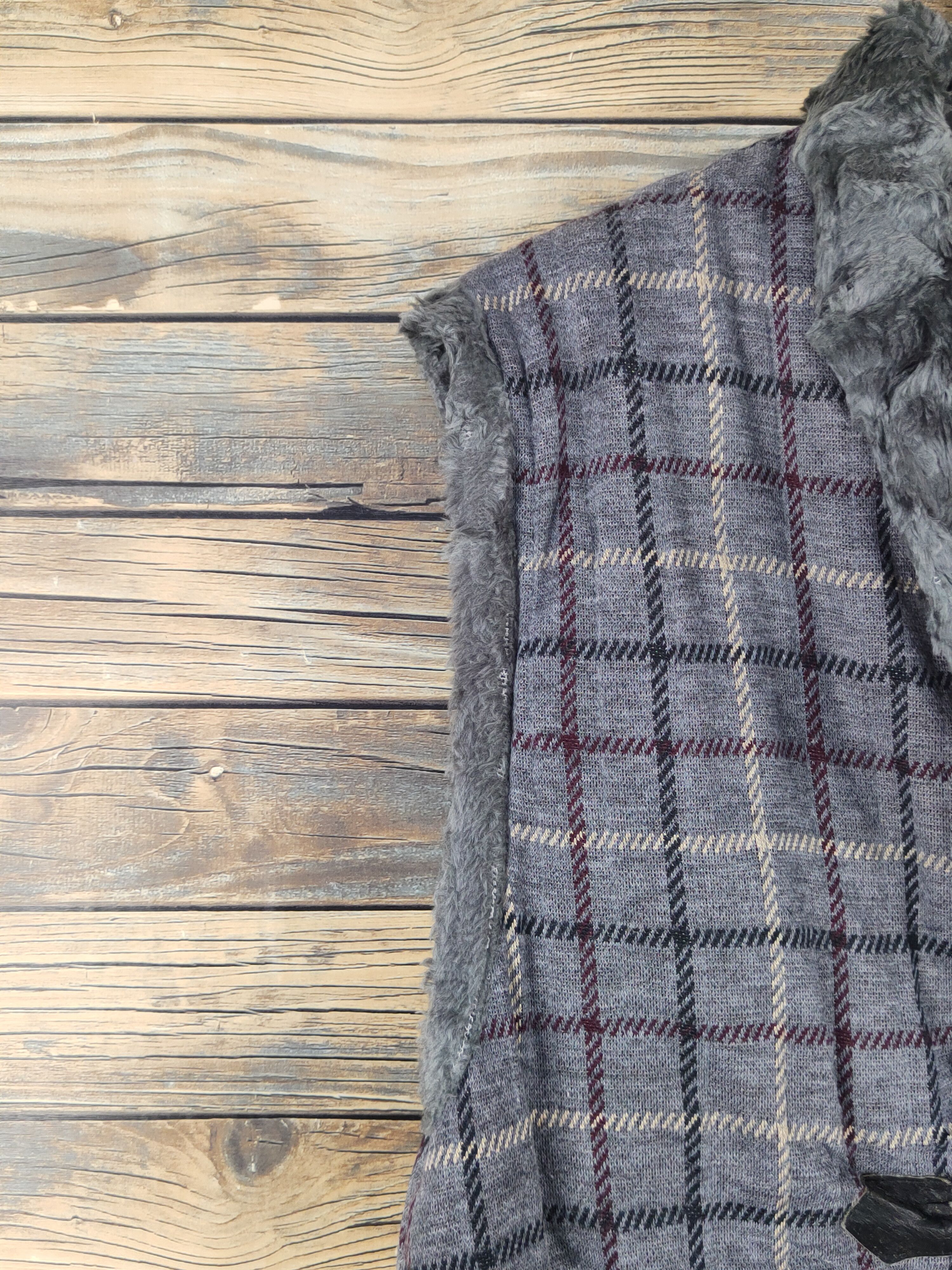 Japanese Brand × Vintage Vintage 💥 Rough Rough Dark Gray Fur Mohair Vests Size US M / EU 48-50 / 2 - 5 Thumbnail