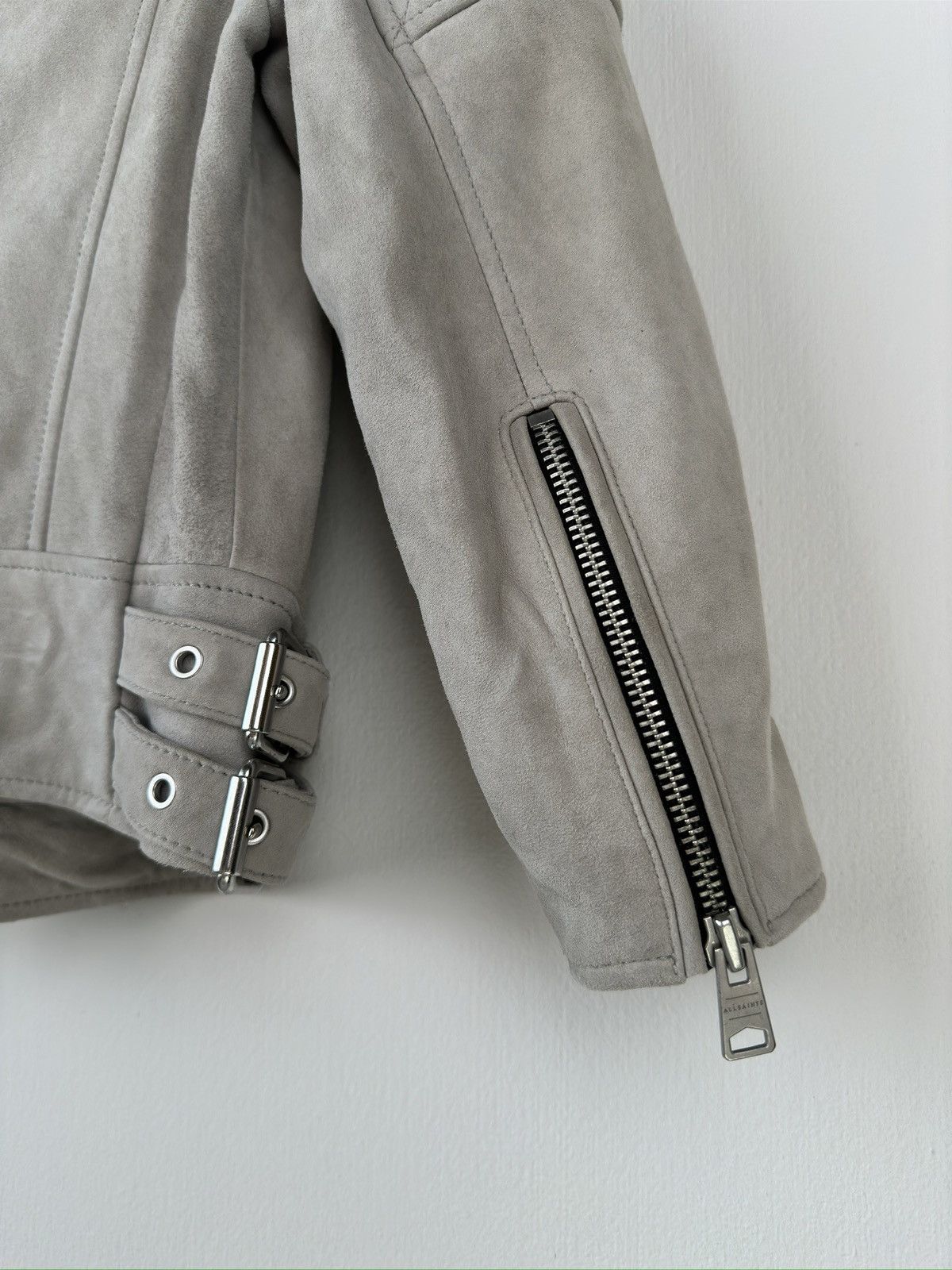 Allsaints ALLSAINTS Suede Beattie Biker Leather Jacket UK 8 / US 4 Size S / US 4 / IT 40 - 10 Thumbnail