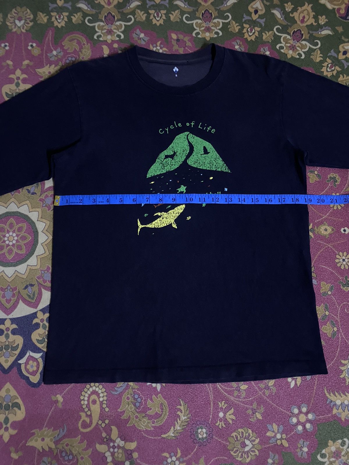 Japanese Brand Vintage Montbell Cycle Of Life Long Sleeve T-Shirt Size US S / EU 44-46 / 1 - 8 Thumbnail