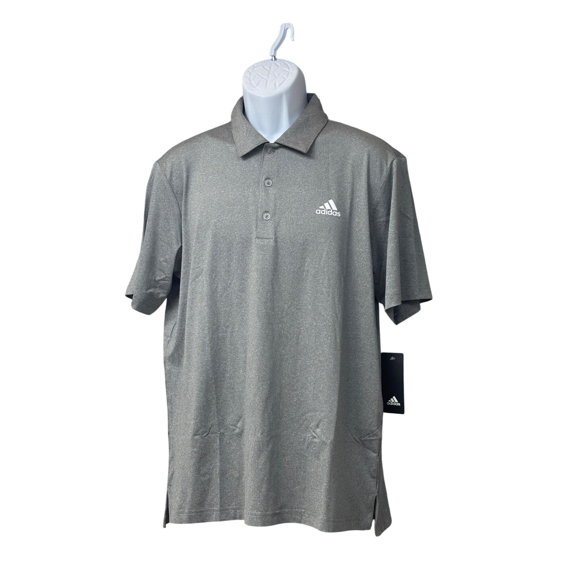 Adidas Adidas Mens Grey Golf Polo Shirt, Heather Gray, Sz. M Size US M / EU 48-50 / 2 - 12 Thumbnail