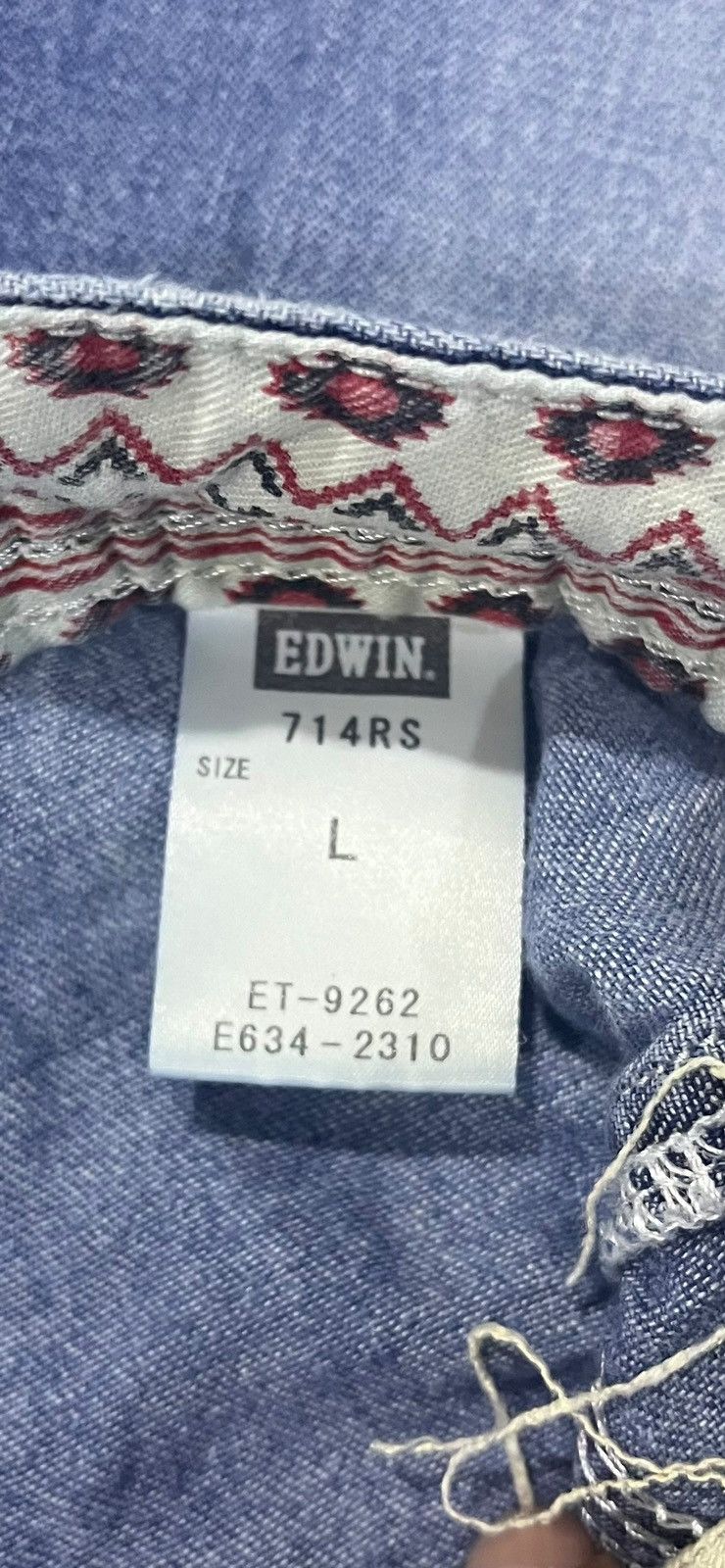 If Six Was Nine × Japanese Brand × Le Grande Bleu (L.G.B.) BAGGY💥 VINTAGE EDWIN WASHED BLUE DENIM Size US 35 - 6 Thumbnail