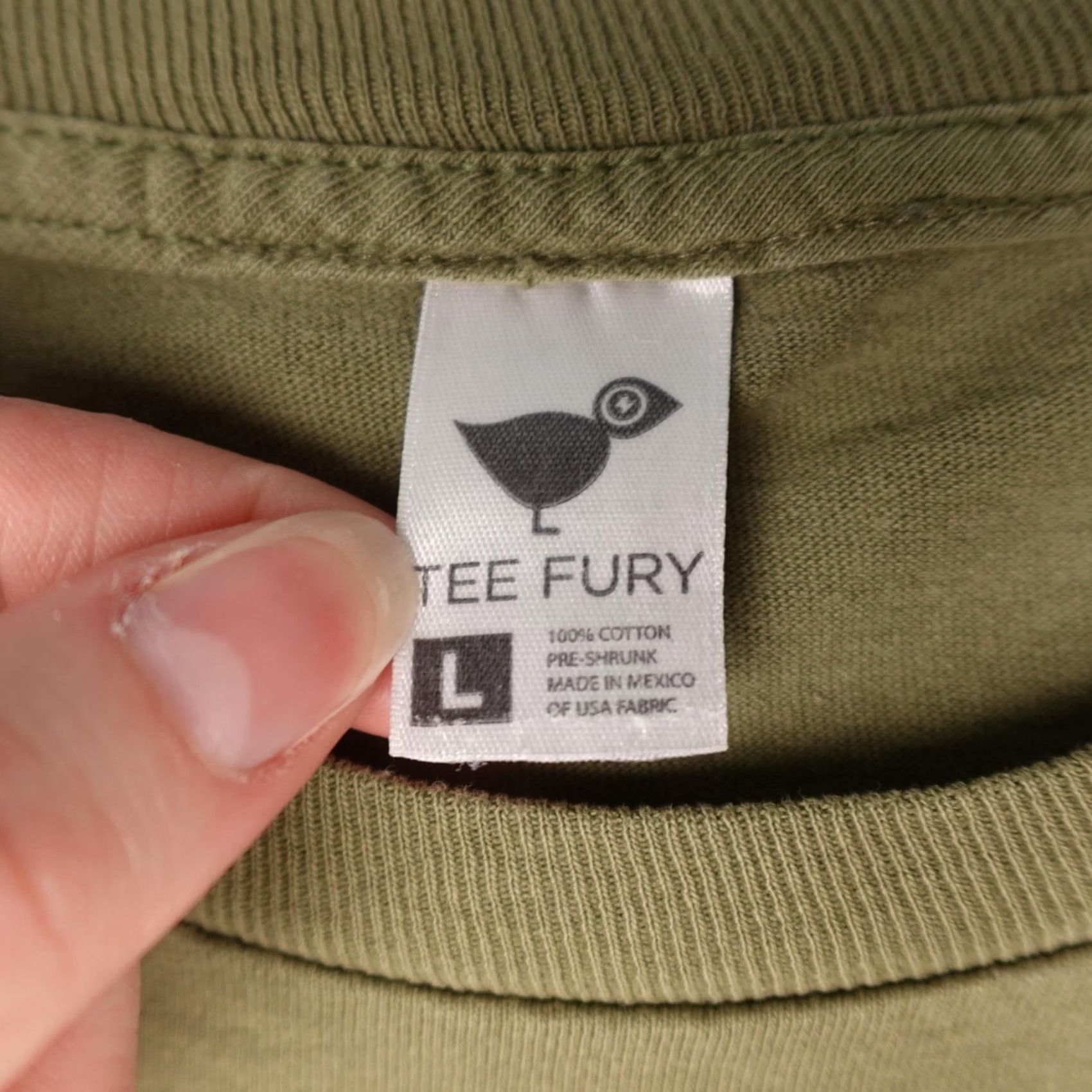Olive TeeFury Kill Bill Princess Peach Shirt Mens Large Olive Green Mario Parody Tee Shirt Size US L / EU 52-54 / 3 - 2 Thumbnail