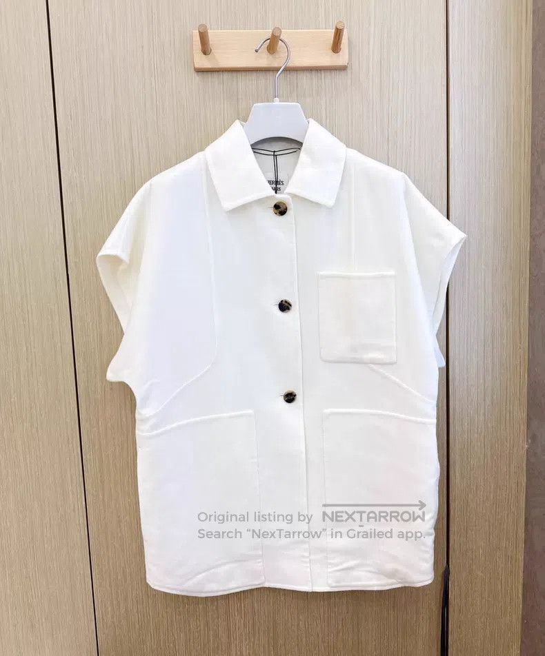 Hermes Hermes White cashmere soft and versatile vest jacket Size XXS / US 00 / IT 34 - 1 Thumbnail