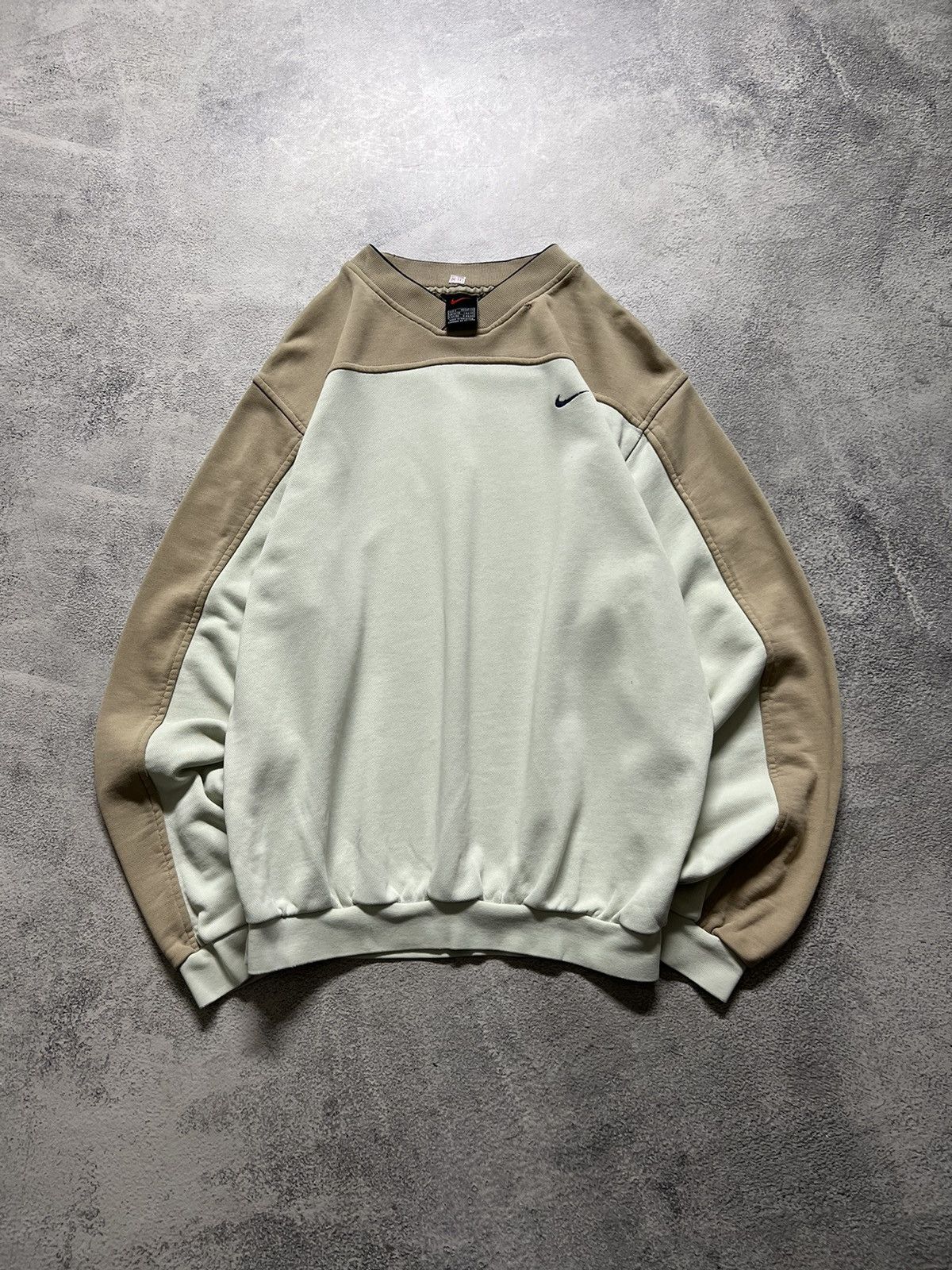 Nike × Vintage Vintage Y2k Nike 💛 Faded Mini Swoosh Sweatshirt 90’s Size US S / EU 44-46 / 1 - 3 Thumbnail