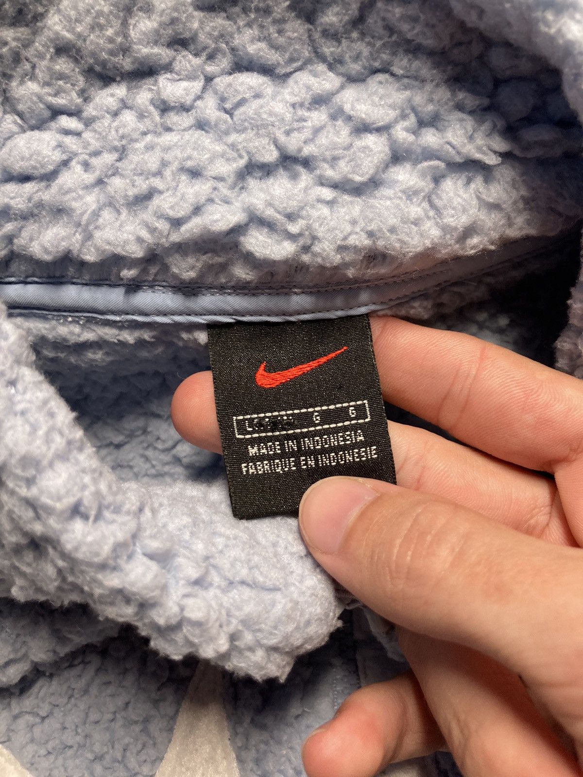 Nike × Vintage ⛩️Nike fleece jacket custom sherpa skeleton vintage y2k 1of1⛩️ Size US L / EU 52-54 / 3 - 10 Thumbnail
