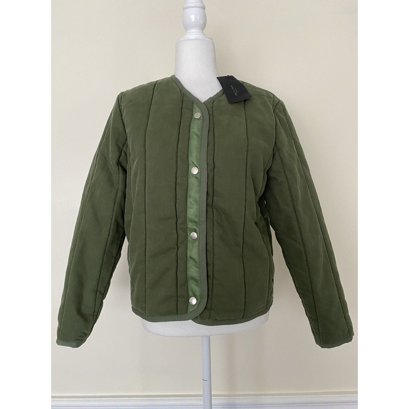 Rag & Bone Rag & Bone Woman Cotton Canvas Jacket Army Green S A003039 Size S / US 4 / IT 40 - 2 Thumbnail