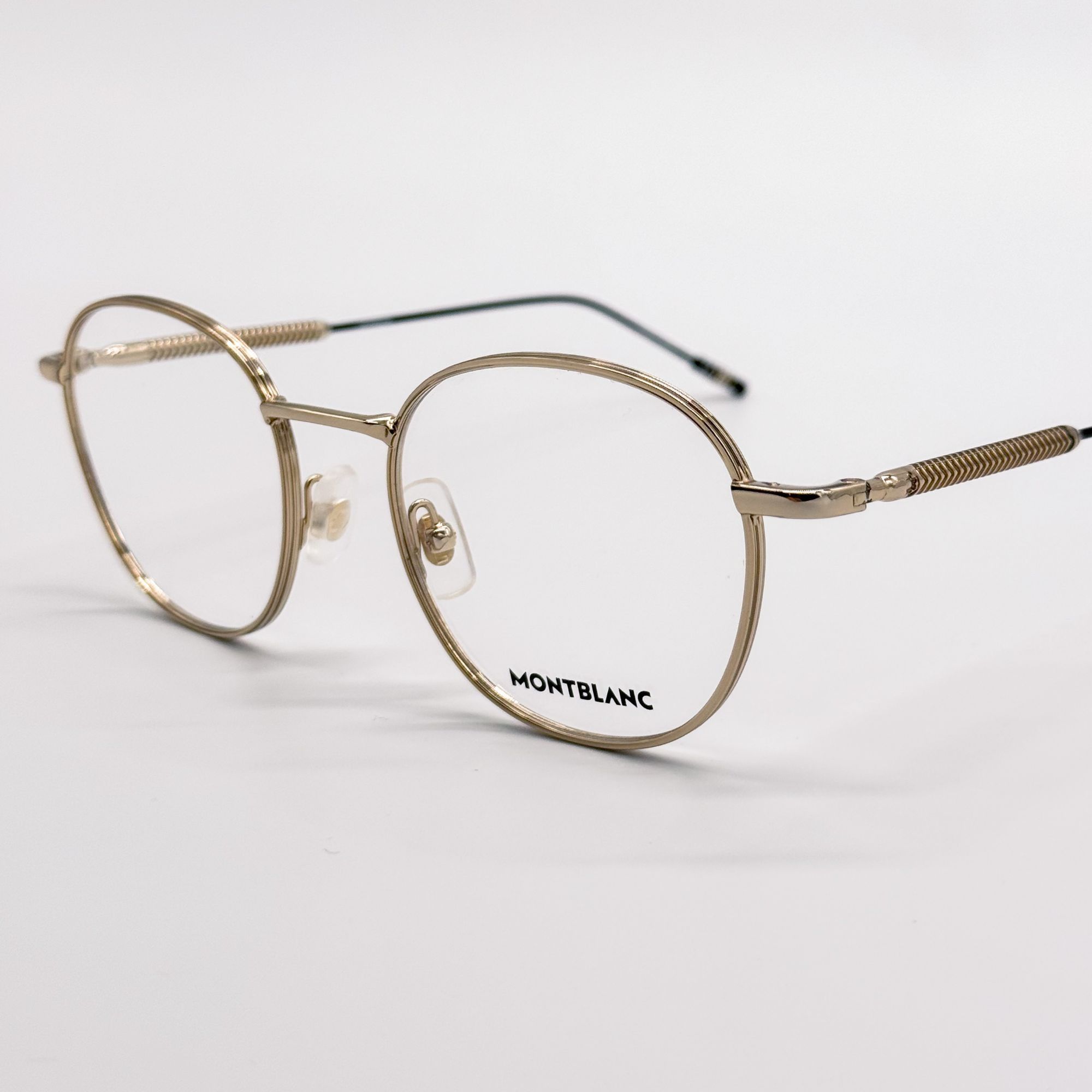 Montblanc NEW MONTBLANC EYEGLASSES MB0048O 002 GOLD MEN EYEWEAR Size ONE SIZE - 8 Thumbnail