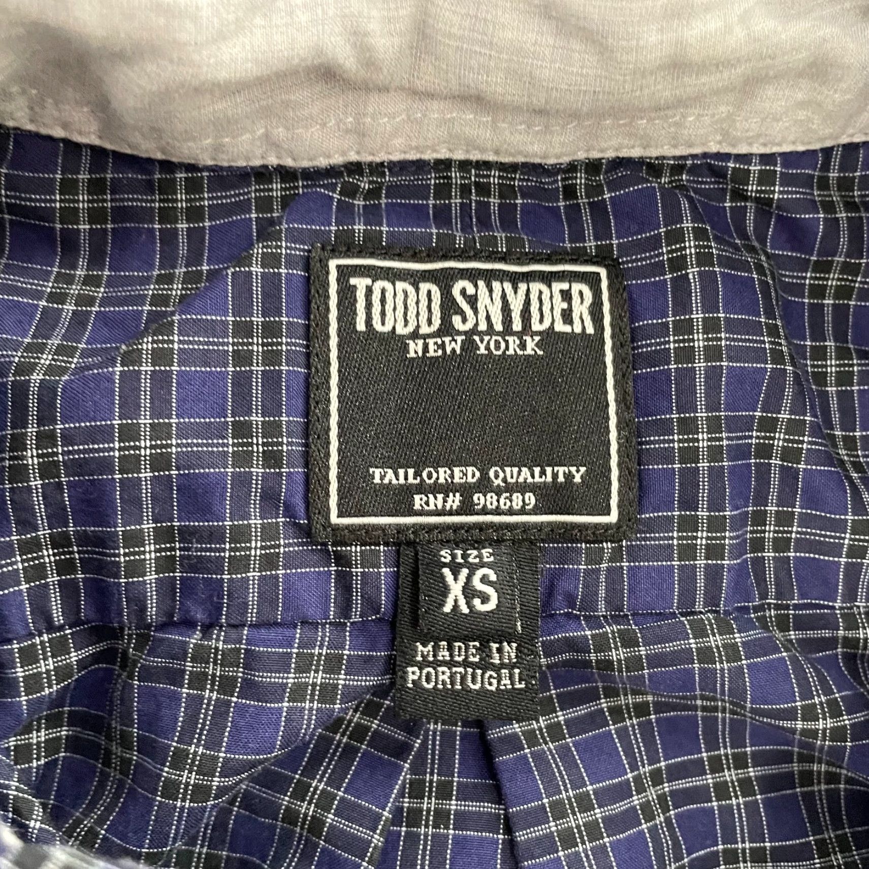 Todd Snyder VINTAGE Todd Snyder New York Plaid Button-Up Shirt Men XS Blue Long Sleeve Designer Casual Size US XS / EU 42 / 0 - 6 Thumbnail