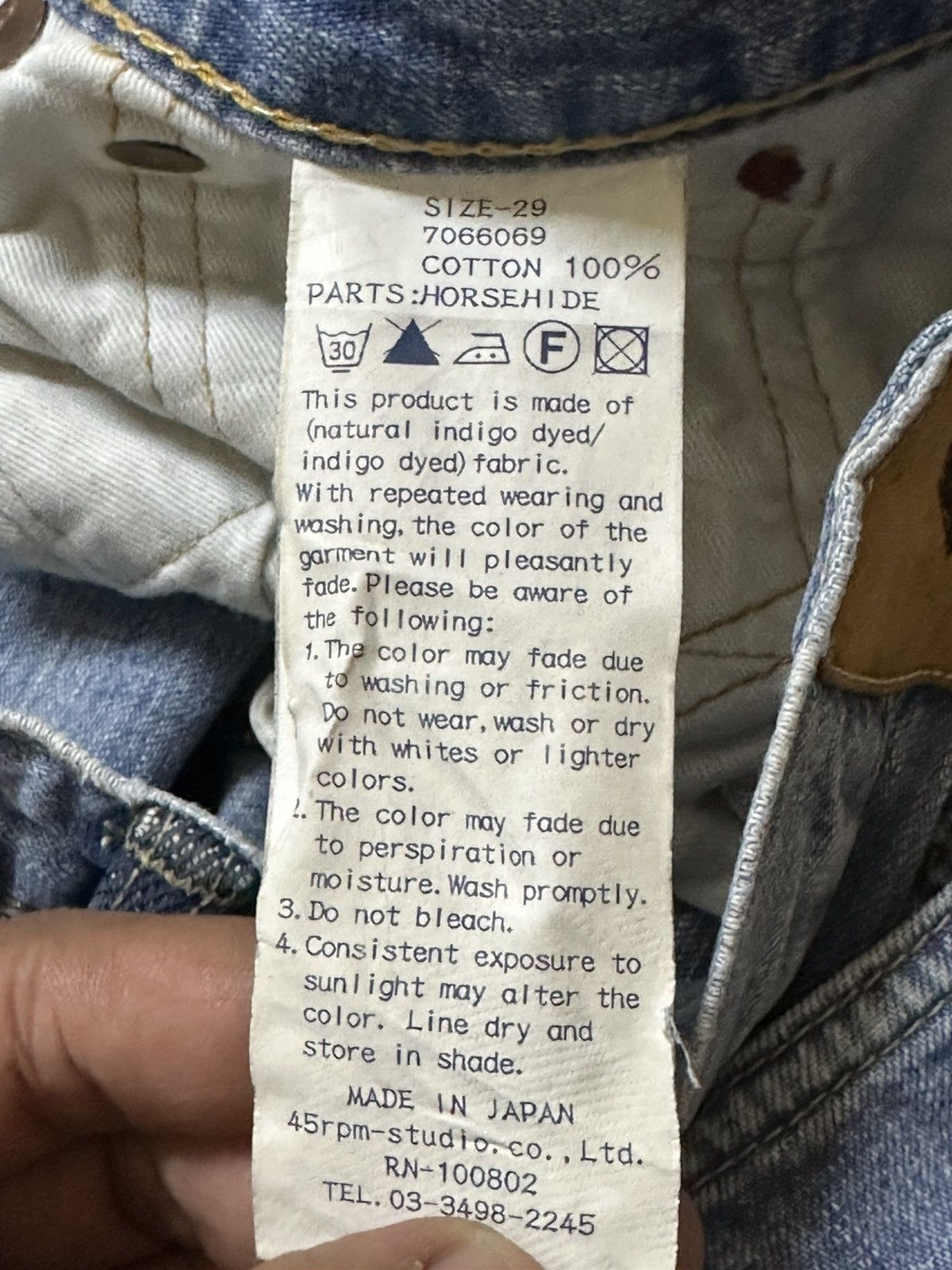 45rpm Vintage 45rpm Faded Grunge Straight Fit Distressed Denim Size US 30 / EU 46 - 9 Thumbnail