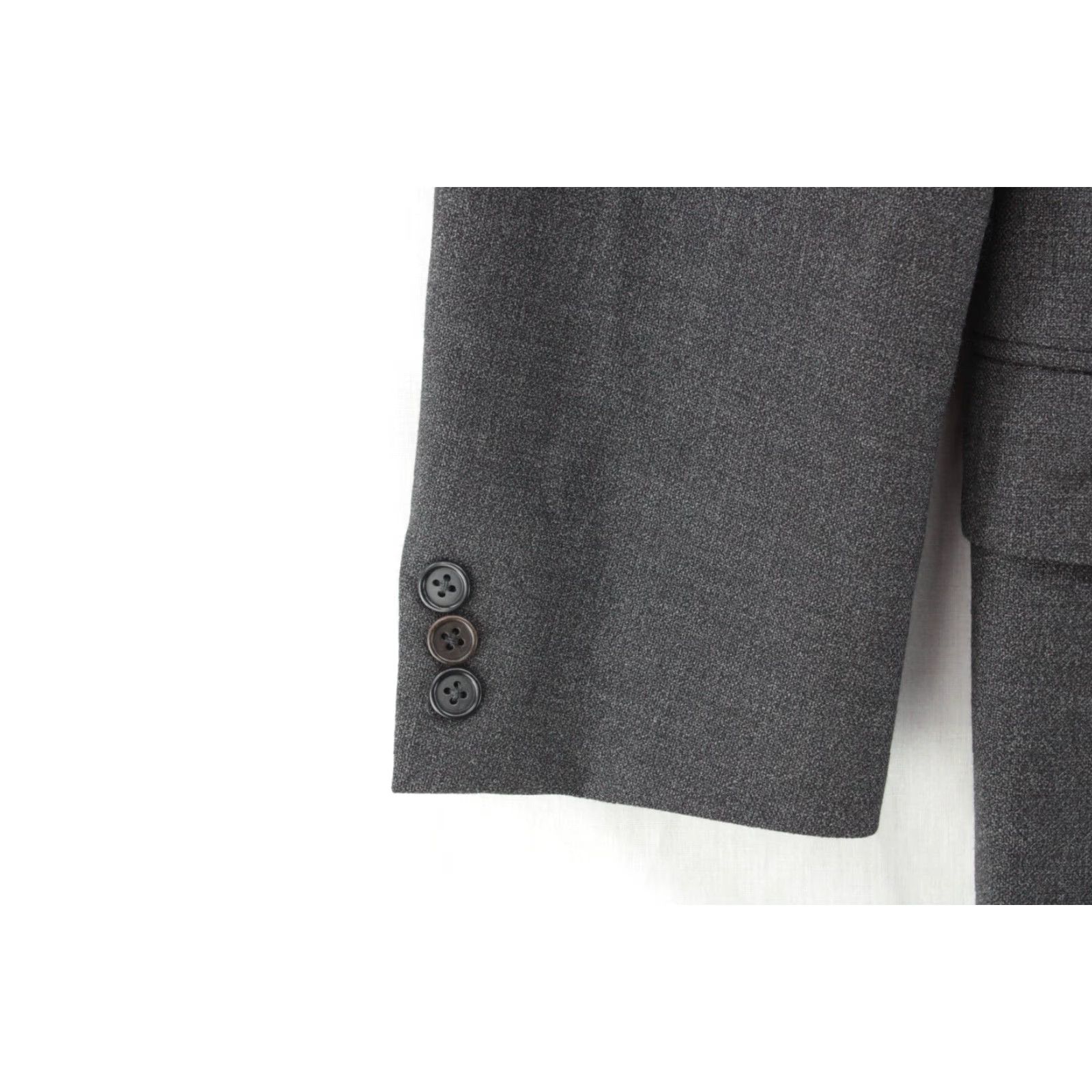 Canali Canali Blazer Mens 50R Charcoal Gray Wool 3-Button Italy Classic Luxury Blazer Size 50R - 3 Thumbnail