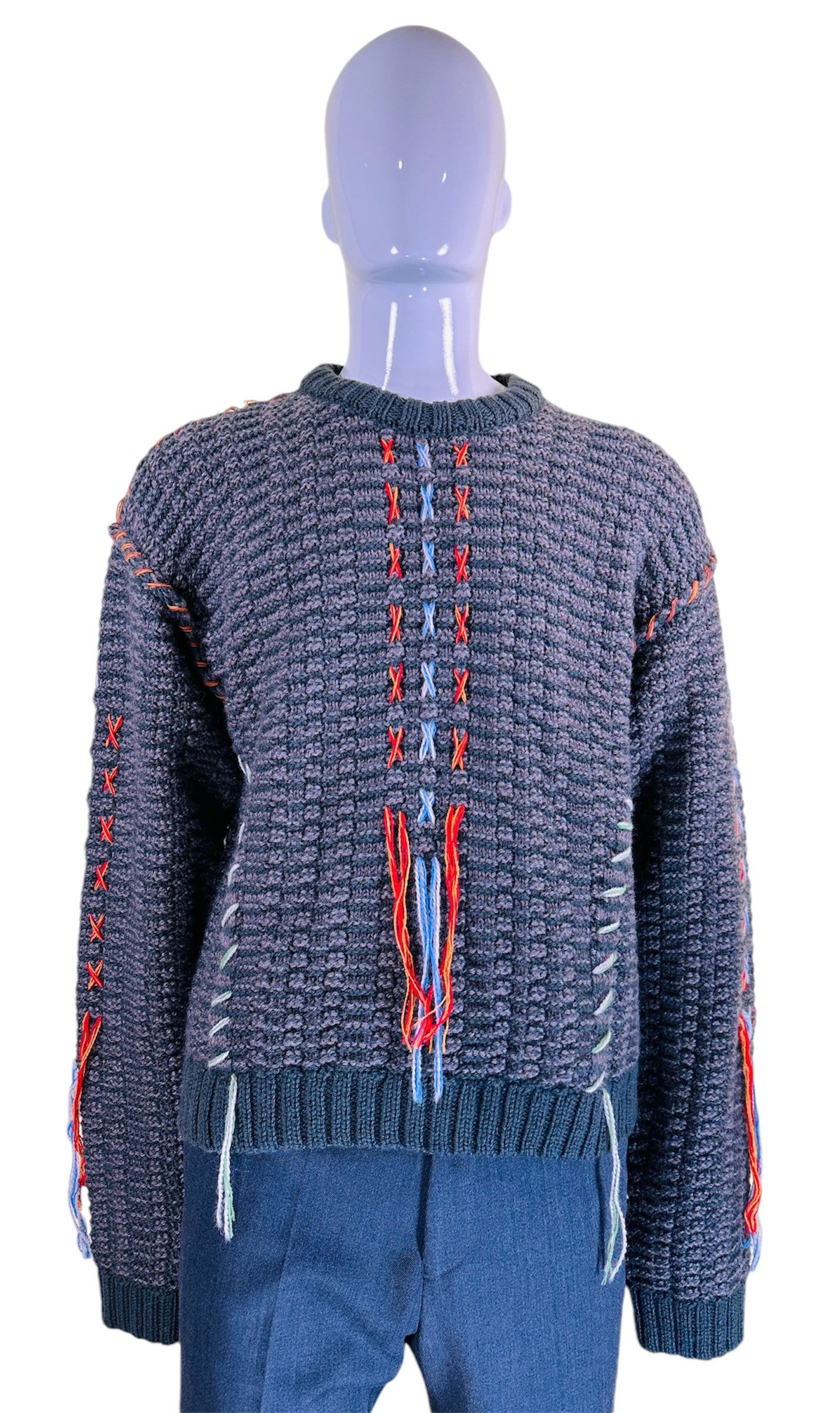 Henrik Vibskov Hang Out Knit Sweat - Moss Green Melange Size L / US 10 / IT 46 - 5 Thumbnail