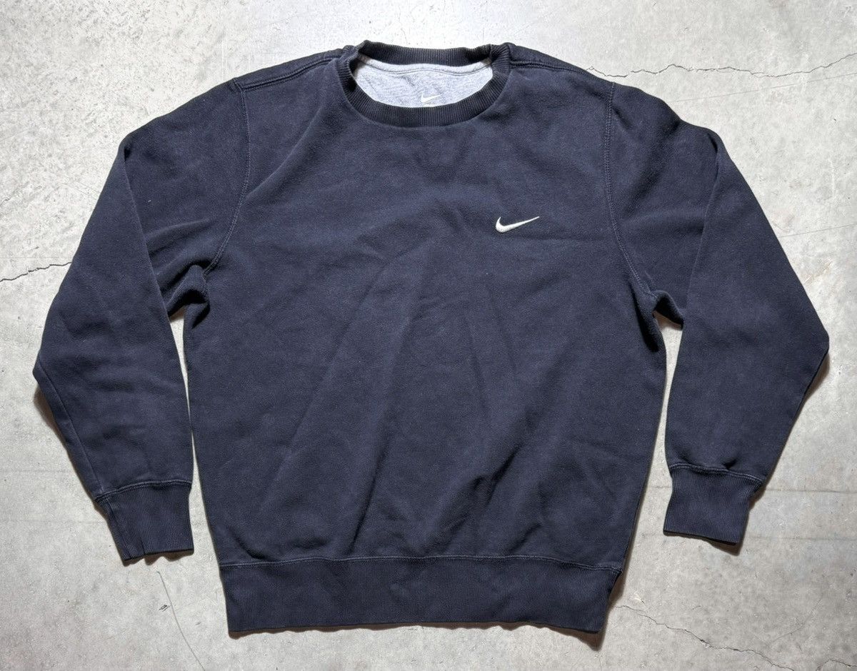 Nike × Vintage Nike Sportswear Fleece Swoosh Logo Black Sweatshirt sz L Size US L / EU 52-54 / 3 - 1 Thumbnail