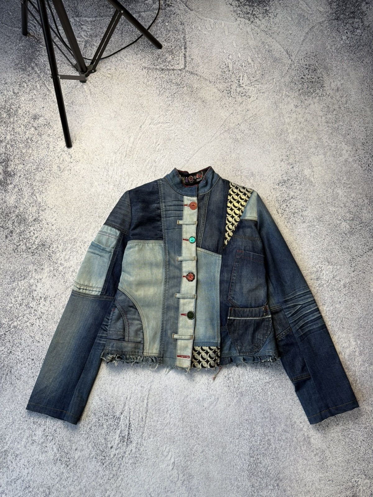 Desigual Vintage Designer Patch work Denim Jackets Y2K Japanese Size M / US 6-8 / IT 42-44 - 1 Thumbnail