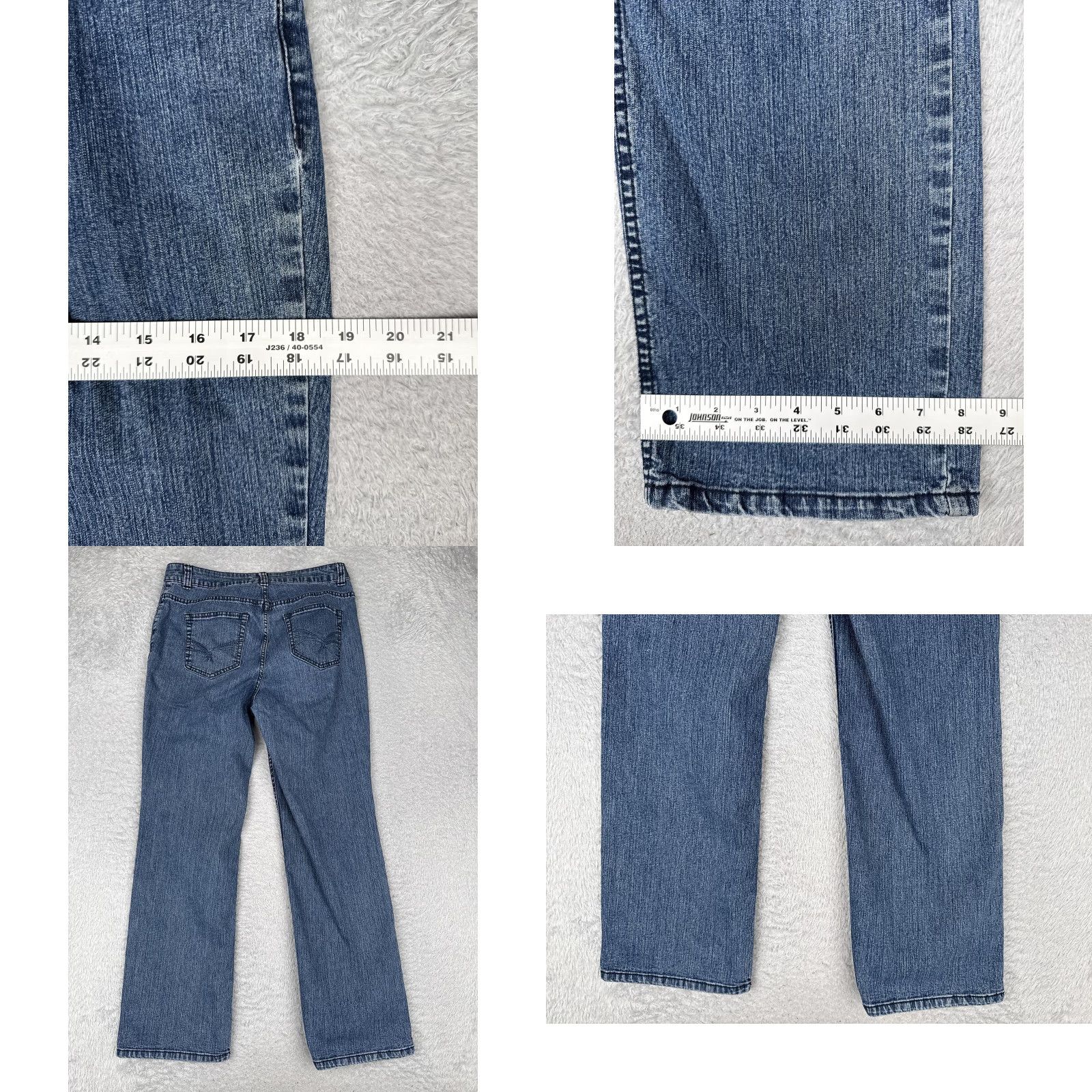 Croft & Barrow Croft & Barrow Jeans Womens 29x28 Blue Denim Straight Leg Mid Rise Natural Fit Size 29" - 9 Thumbnail