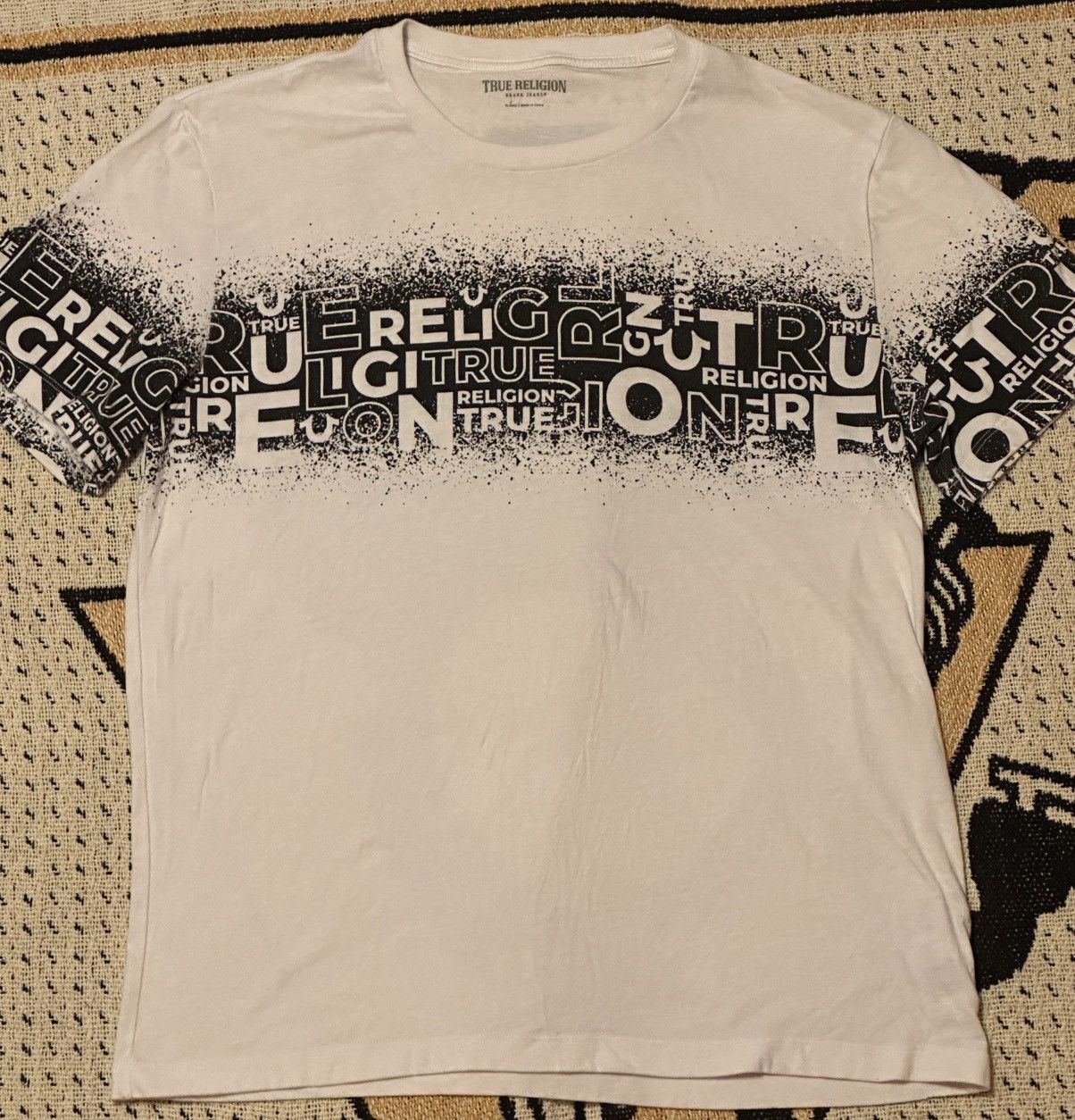 True Religion TRUE RELIGION White Shirt W/ Front To Back Print Sz.XL Size US XL / EU 56 / 4 - 1 Thumbnail