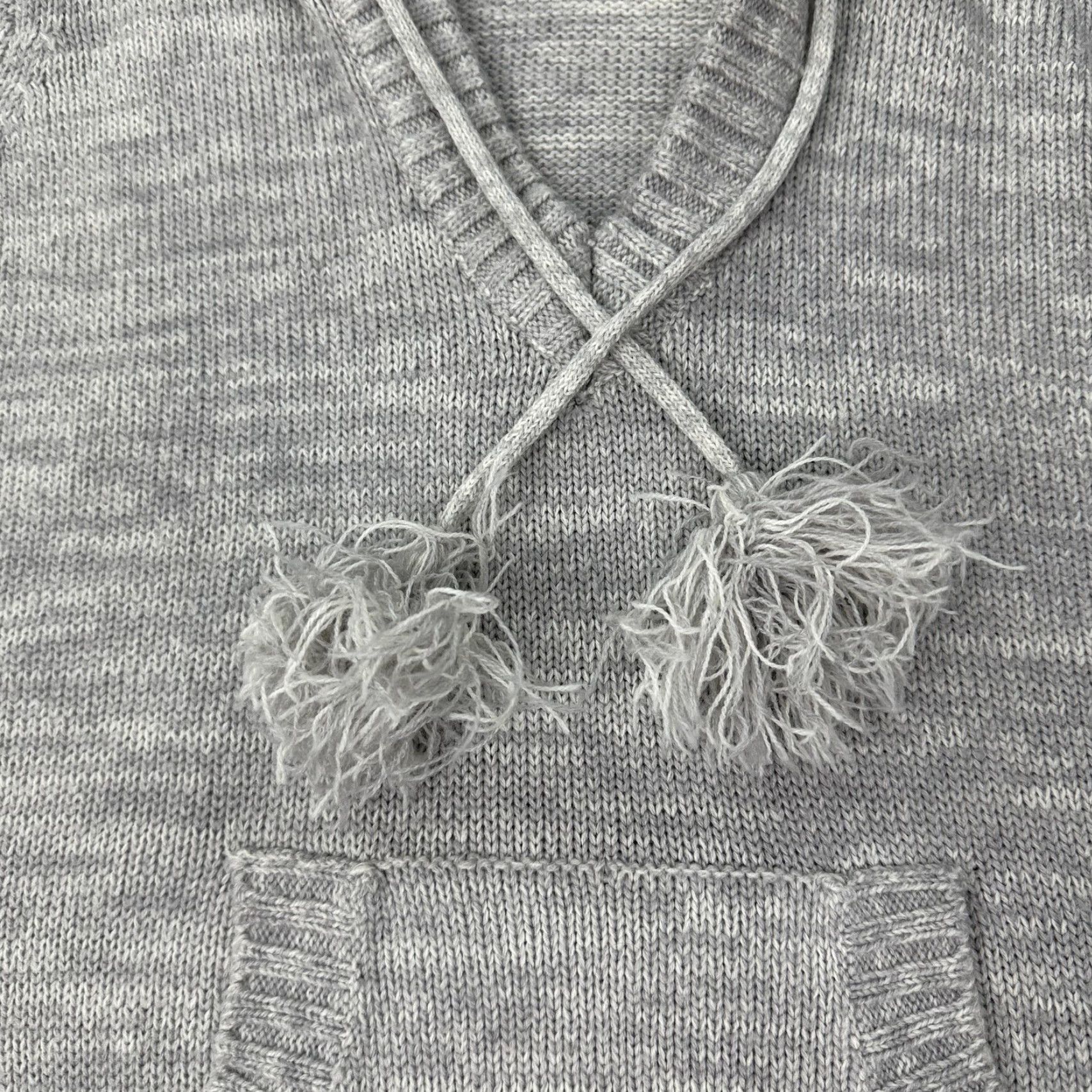 Ocean Pacific VINTAGE Ocean Pacific Hoodie Sweater Womens Juniors XL Gray Pom Pom Tassel OP Size XL / US 12-14 / IT 48-50 - 2 Thumbnail