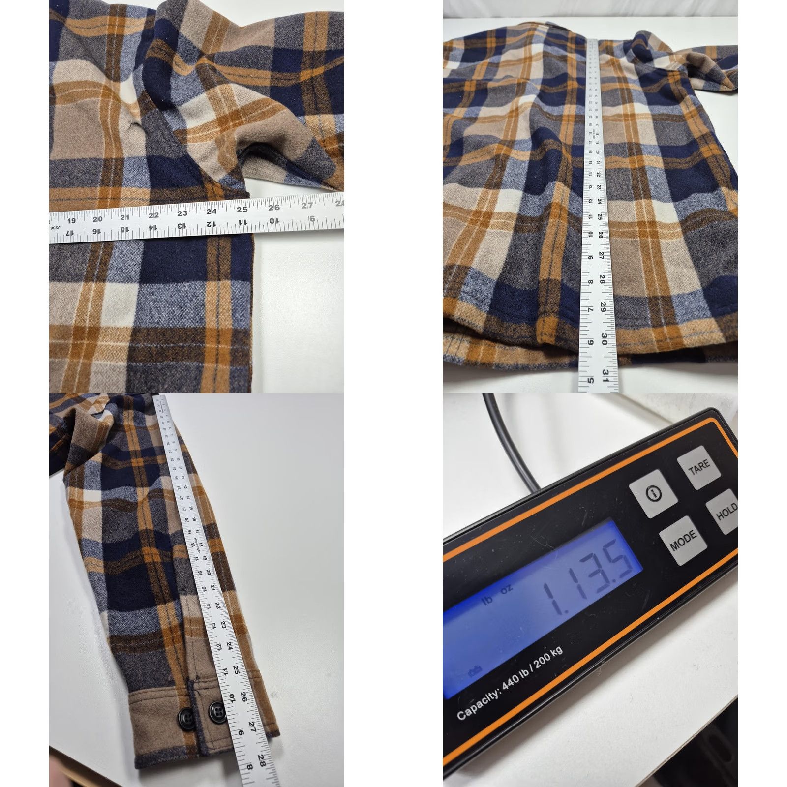 Filson VINTAGE Filson Wool Jac-Shirt LT Navy/Bronze Workwear Limited Edition Shirt Mens LT Heavyweight Flannel Plaid Size US L / EU 52-54 / 3 - 8 Thumbnail