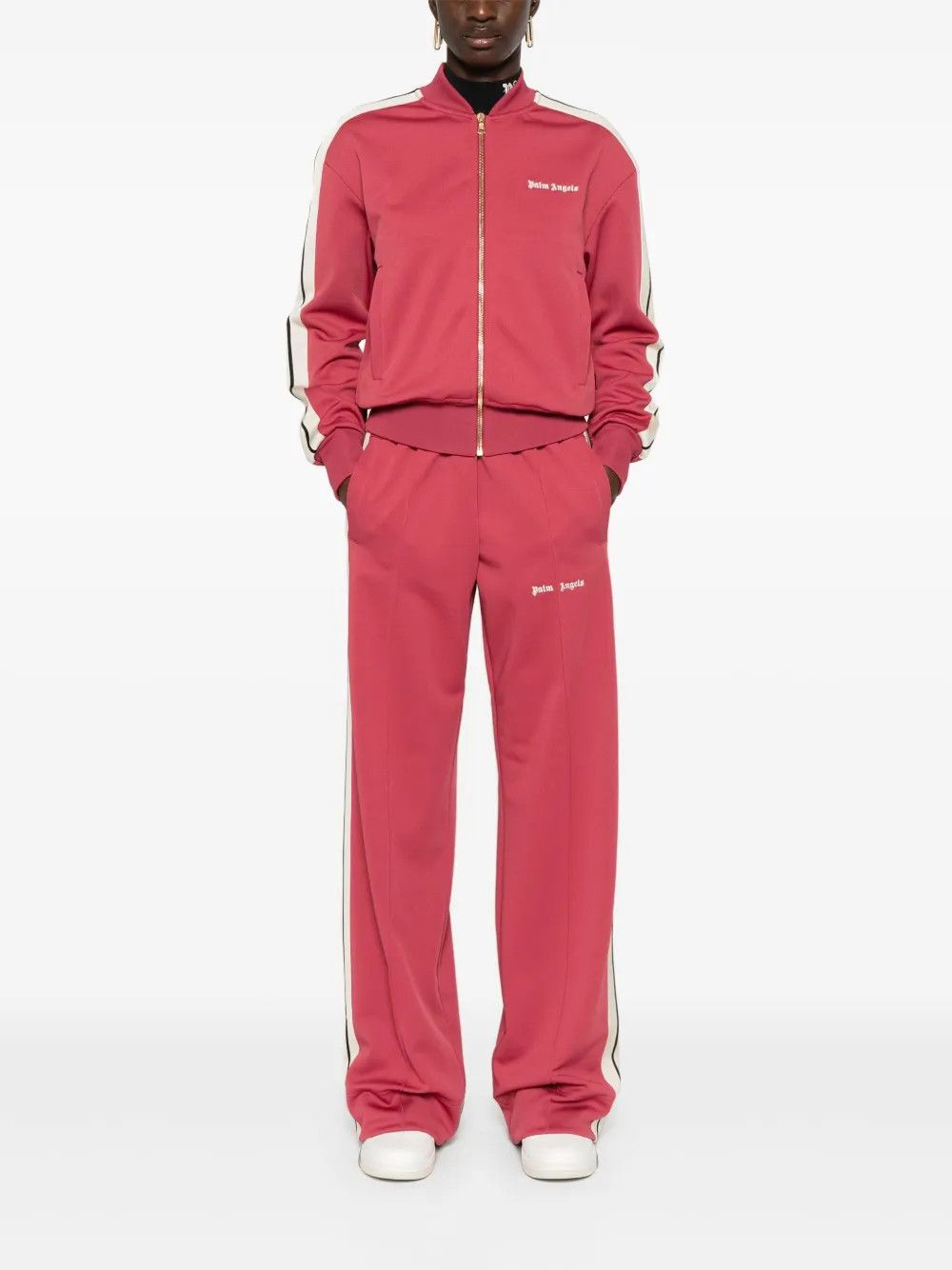 Palm Angels o1y1225 Logo Sweatshirt in Light Red/White Size XXS / US 00 / IT 34 - 5 Thumbnail