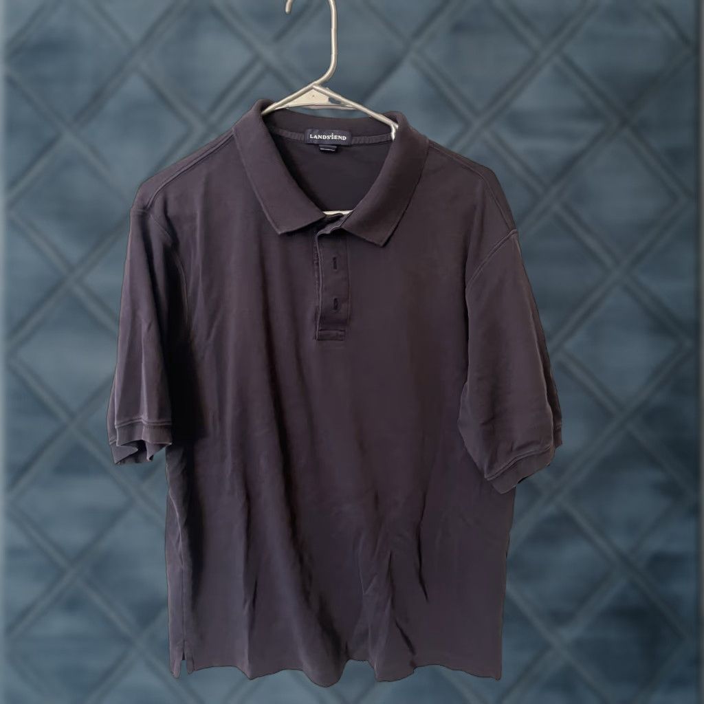 Lands' End Lands' End Polo Shirt Mens Size L Navy Blue Short Sleeve Solid Regular Fit Dress casual Golf Walking 90s Classic Modern Mens Size US L / EU 52-54 / 3 - 1 Thumbnail
