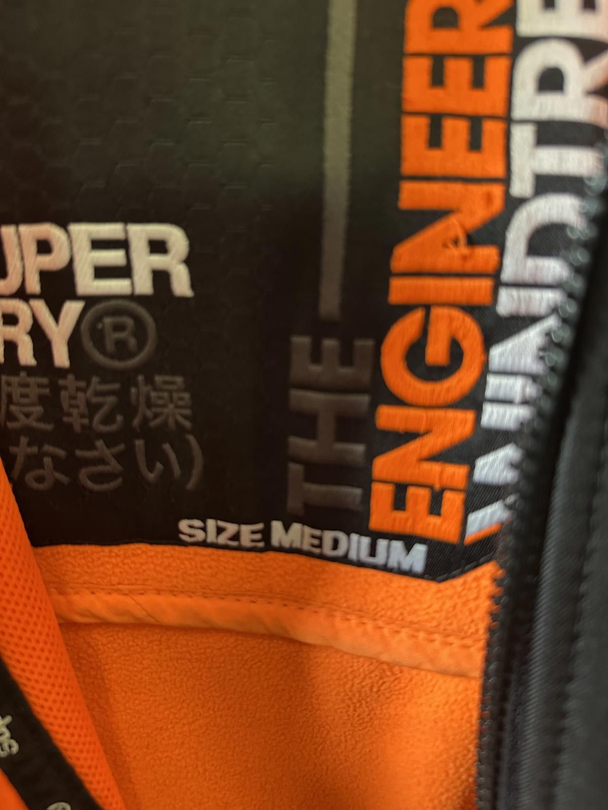 Superdry Superdry Black Hooded Jacket with Orange Accents Size US M / EU 48-50 / 2 - 4 Thumbnail