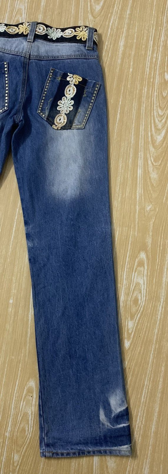Japanese Brand Blue Moon Blue Rare Design Denim Jeans Pants Size US 28 / EU 44 - 12 Thumbnail