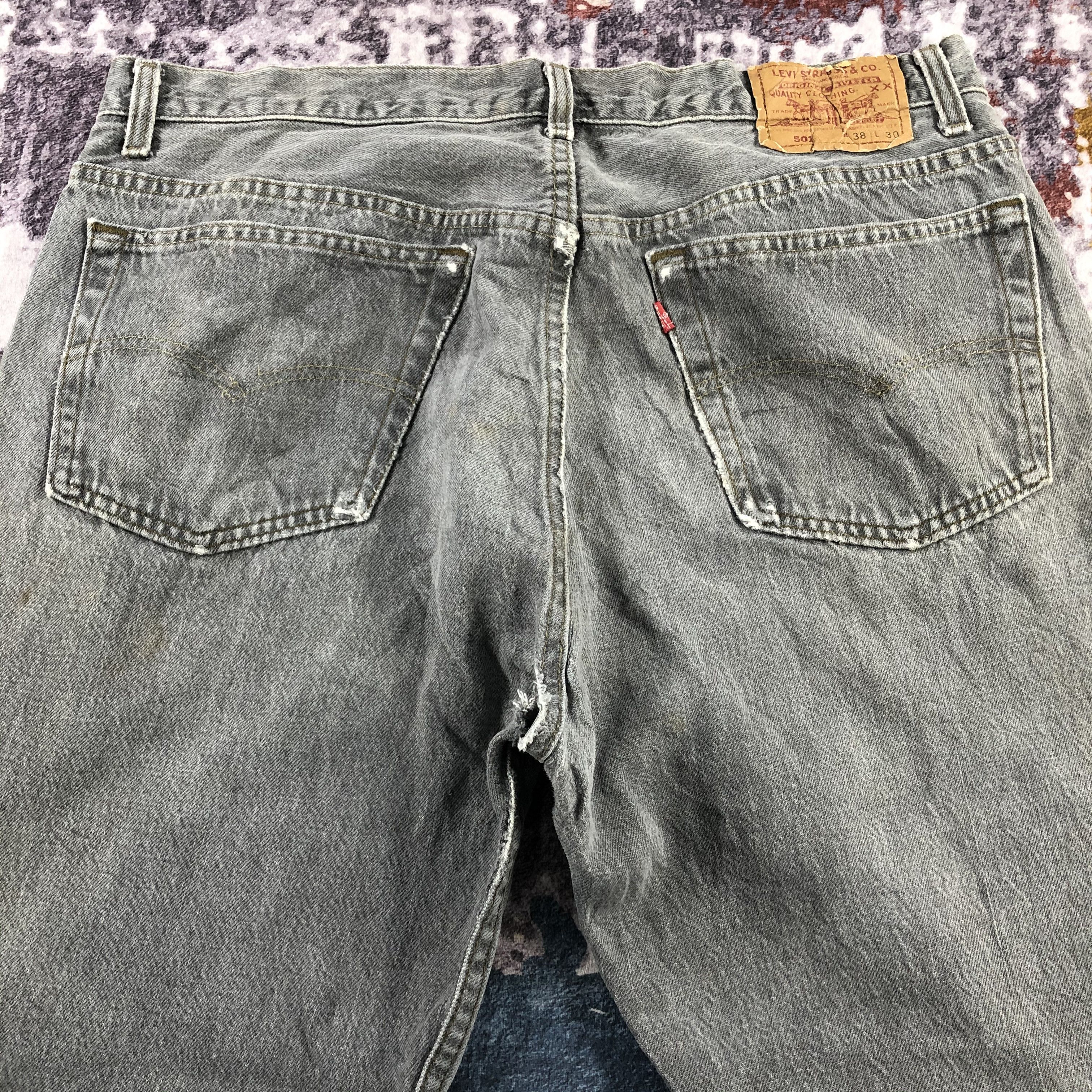 Levi's Vintage Faded Black Levis 501 Jeans-JM2908 Size US 36 / EU 52 - 5 Thumbnail