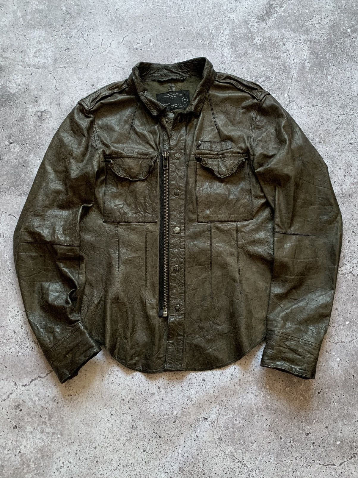 Allsaints 🔥ALLSAINTS AVANT GARDE OPIUM LEATHER JACKET Size US M / EU 48-50 / 2 - 1 Thumbnail