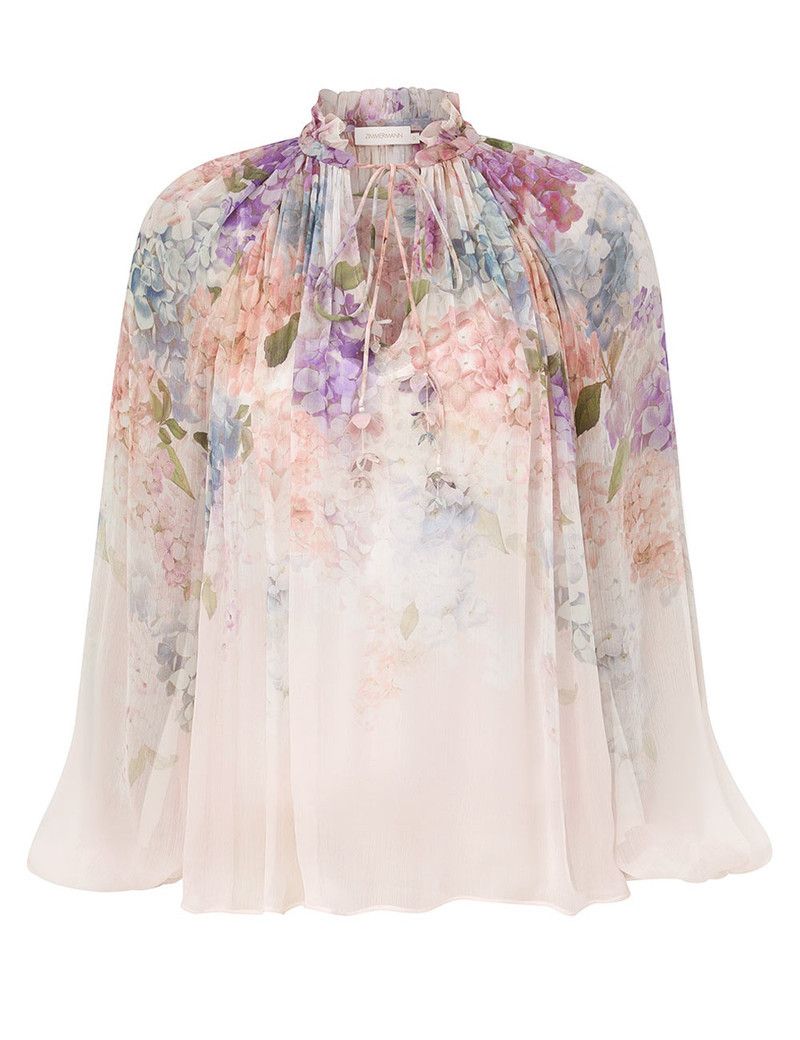 Zimmermann oc11z0226 Dawning Billow Blouse In Multicolor Size M / US 6-8 / IT 42-44 - 1 Thumbnail