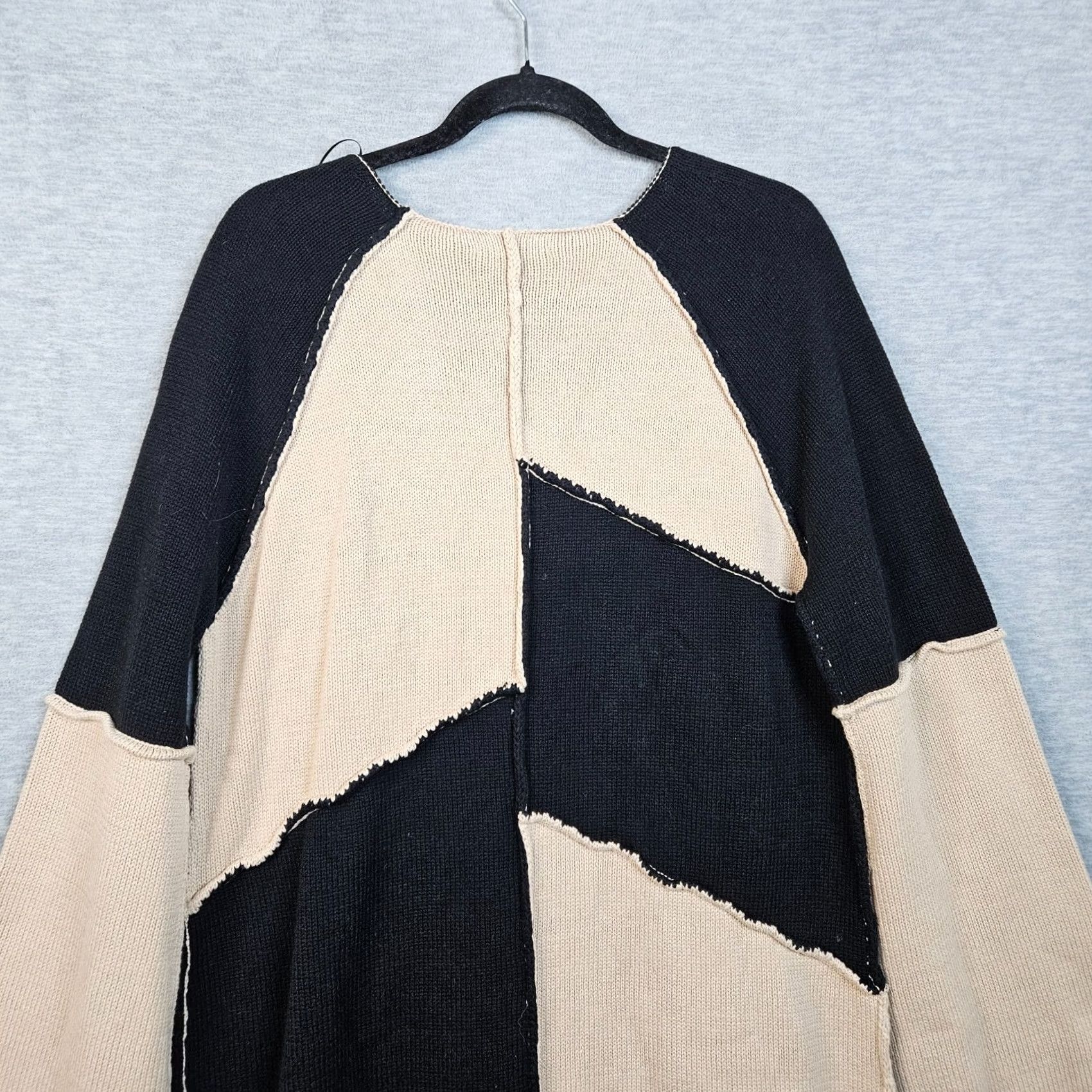 Steve Madden Steve Madden Women's Long Sleeve Knit Sweater Dress BLACK Beige L Adult Regular Size Size L / US 10 / IT 46 - 5 Thumbnail