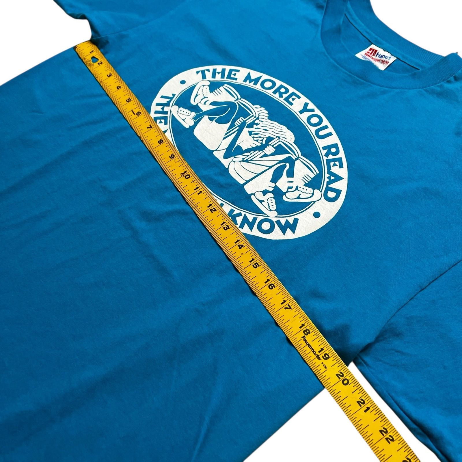 Hanes vintage "The More You Read The More You Know" t-shirt Sz L Size US L / EU 52-54 / 3 - 6 Thumbnail
