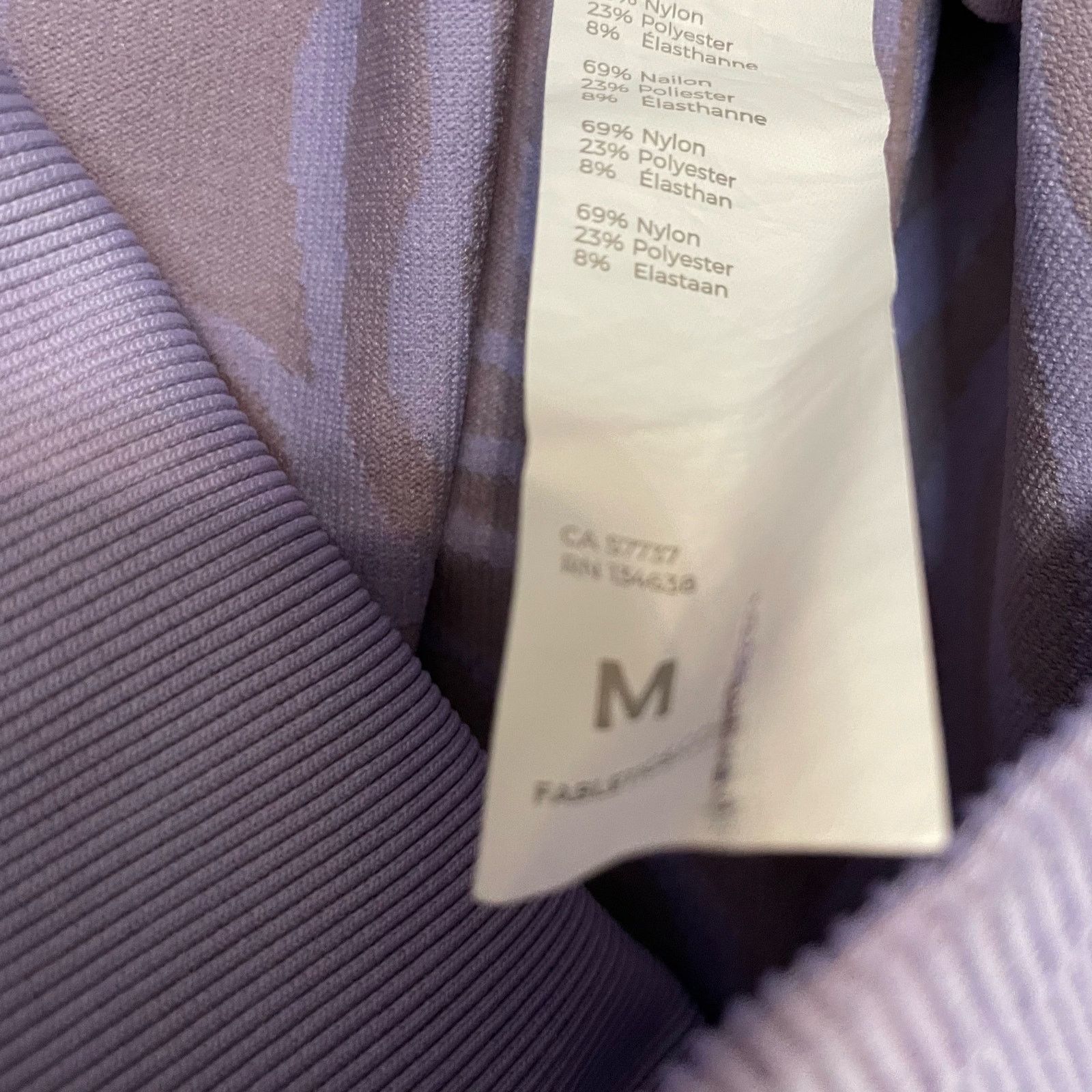Fabletics Fabletics Purple Printed Leggings M Womens Athletic Ribbed Size 27" / US 4 / IT 40 - 4 Thumbnail