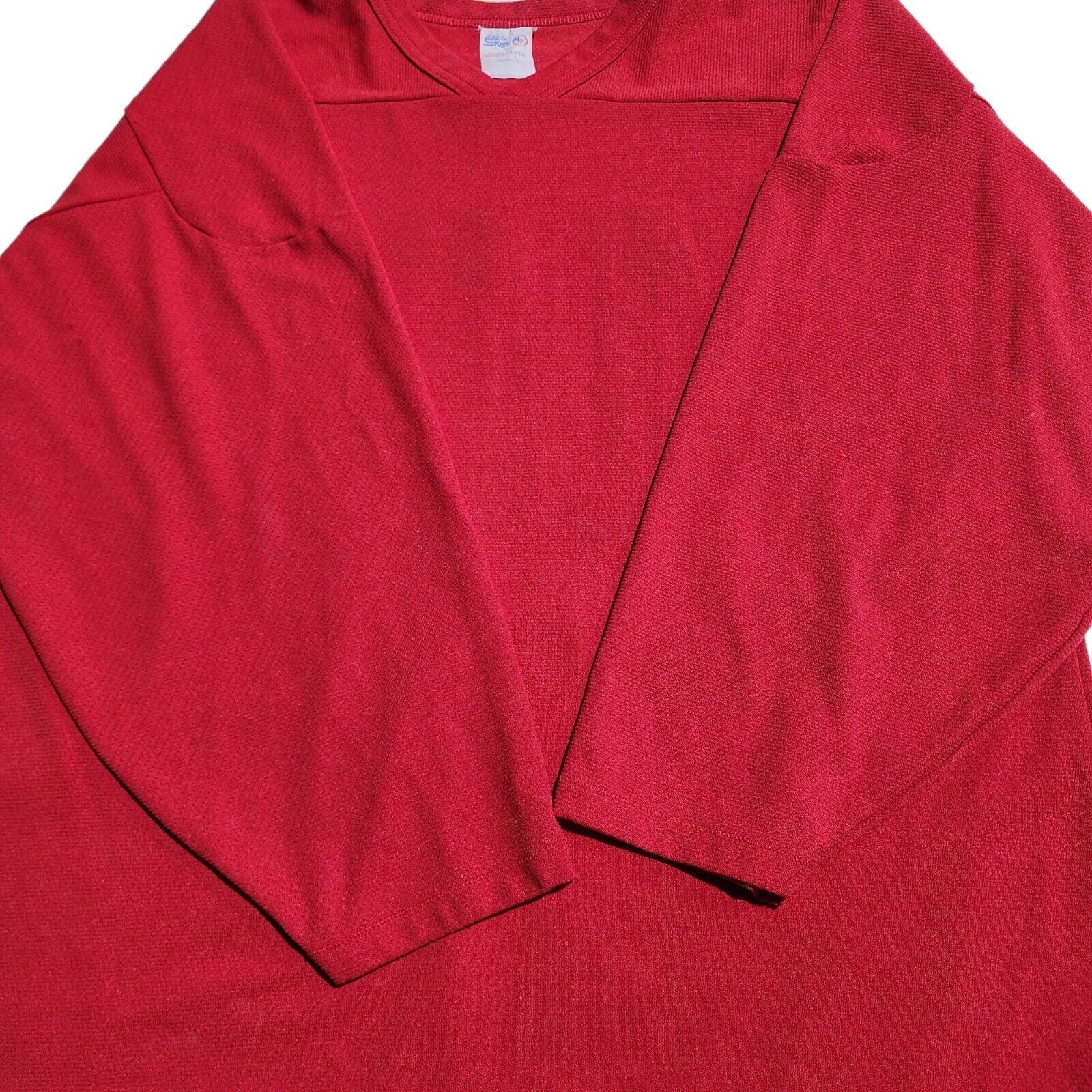 Vintage Vintage Athletic Knit Hockey Jersey Red Blank XL Size US XL / EU 56 / 4 - 3 Thumbnail