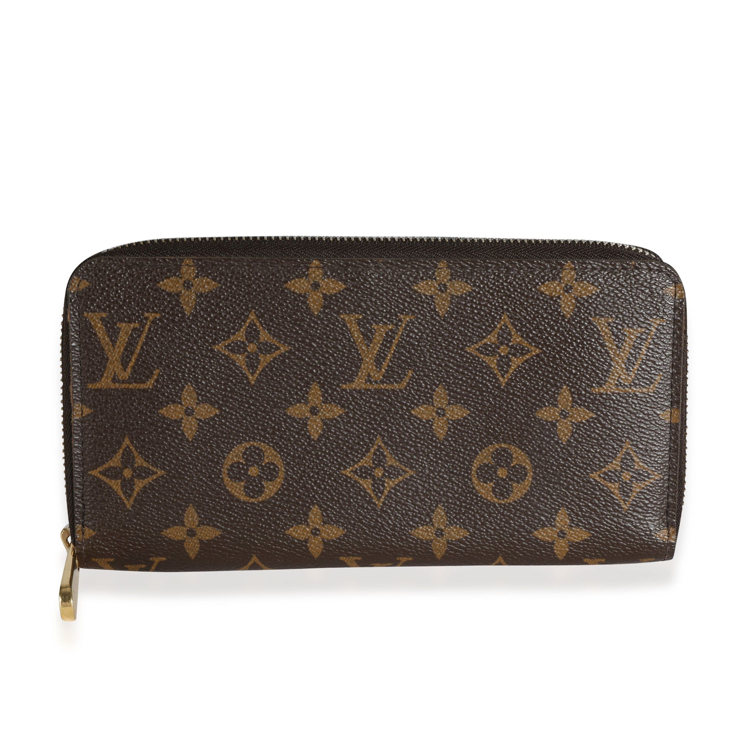 image of Louis Vuitton Monogram Canvas Zippy Wallet in Brown, Women's