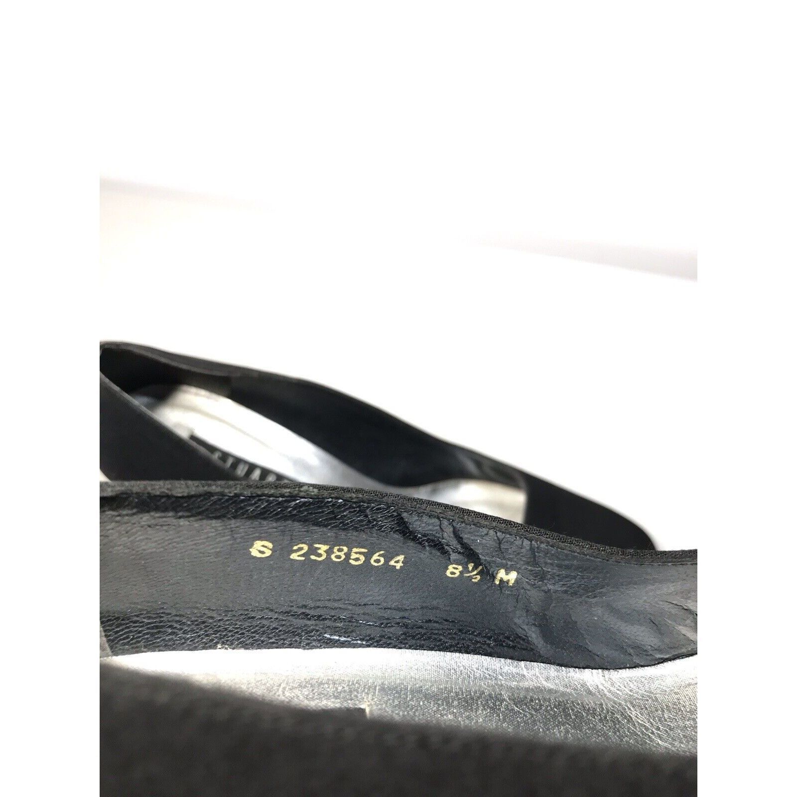 Stuart Weitzman Stuart Weitzman Black Fabric Square Toe Slip On Heels Women’ Size US 8.5 / IT 38.5 - 11 Thumbnail