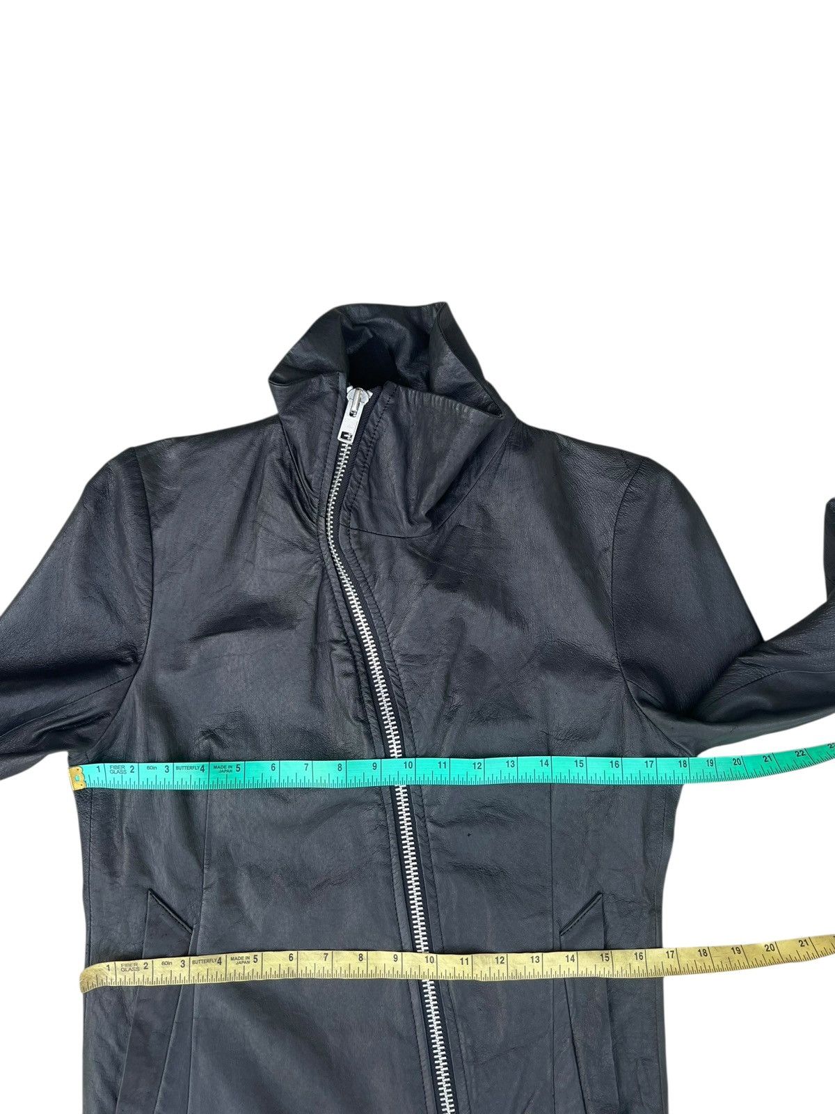 Ekam EKAM Distressed Pigskin Leather Asymmetrical Jacket Size US S / EU 44-46 / 1 - 4 Thumbnail