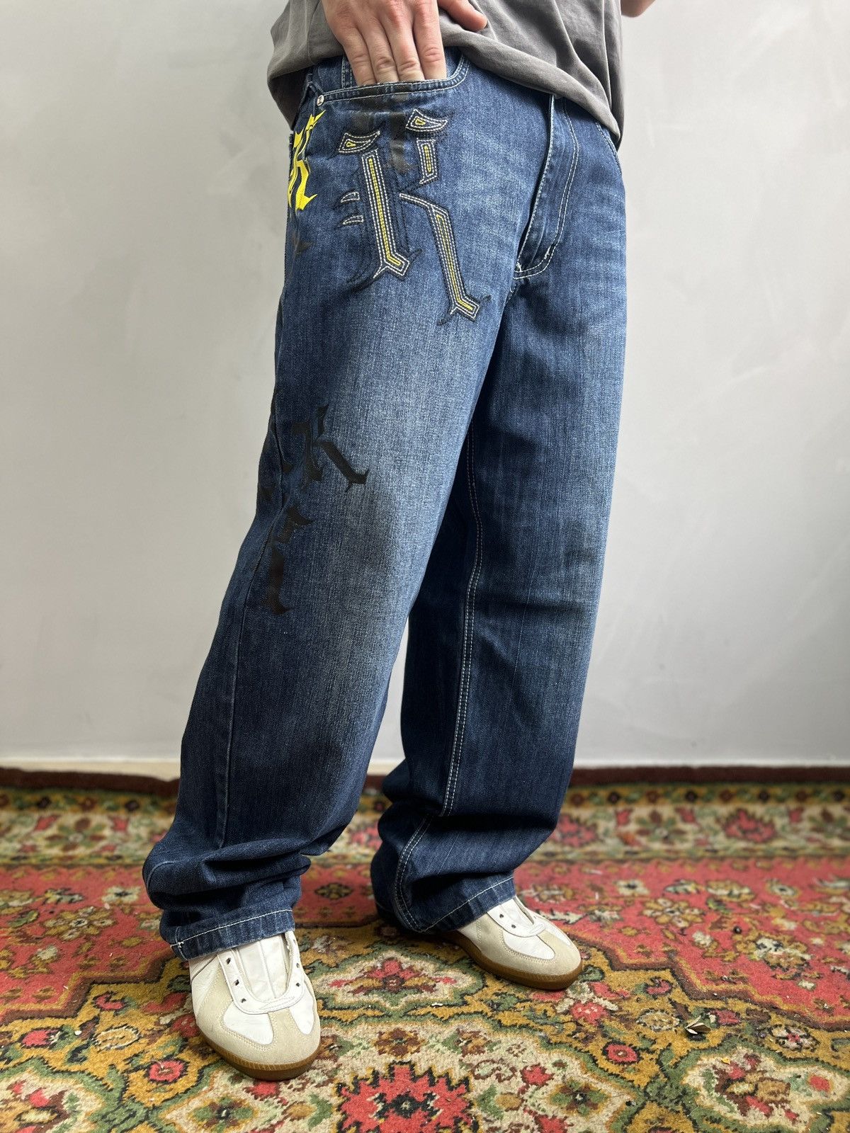 Karl Kani × Wu-Tang Clan Vintage wide leg baggy skater Karl Kani rap pants y2k Size US 30 / EU 46 - 3 Thumbnail