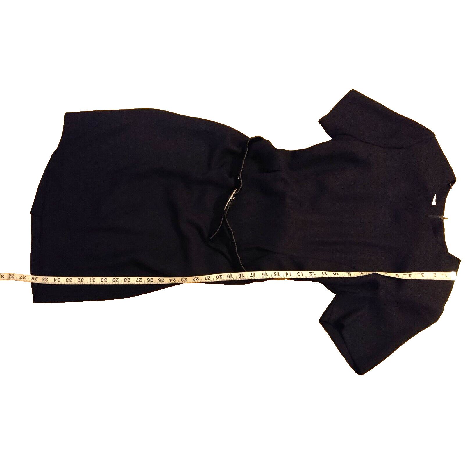 Fay Vintage Leslie Fay Dresses Petite 8P Solid Navy Blue Belted Size M / US 6-8 / IT 42-44 - 5 Thumbnail