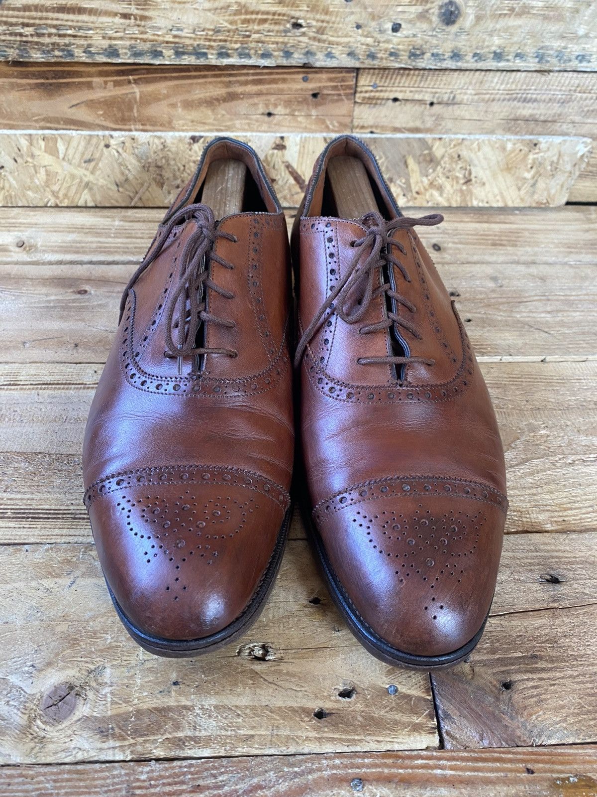 Edward Green Edward green captoe brown oxford leather shoes sz 11E Size US 11 / EU 44 - 2 Thumbnail