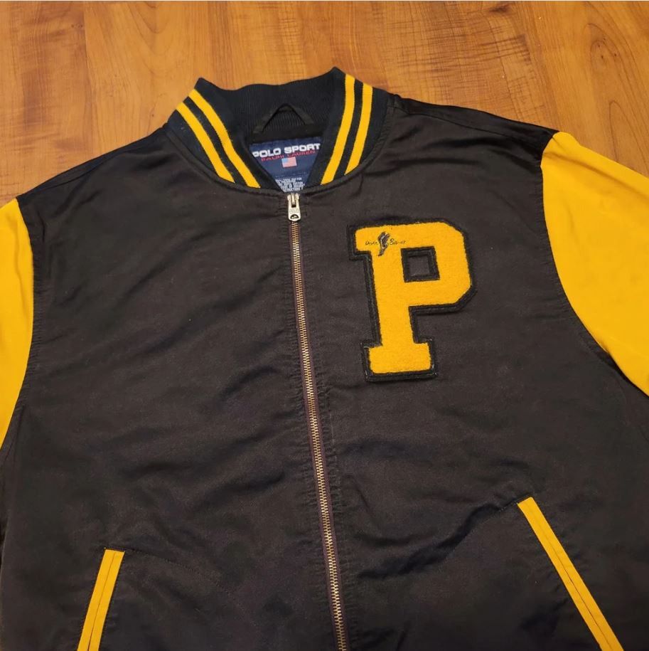 Polo Ralph Lauren Vintage Polo Ralph Lauren P Varsity Jacket Size Large Size US L / EU 52-54 / 3 - 7 Thumbnail