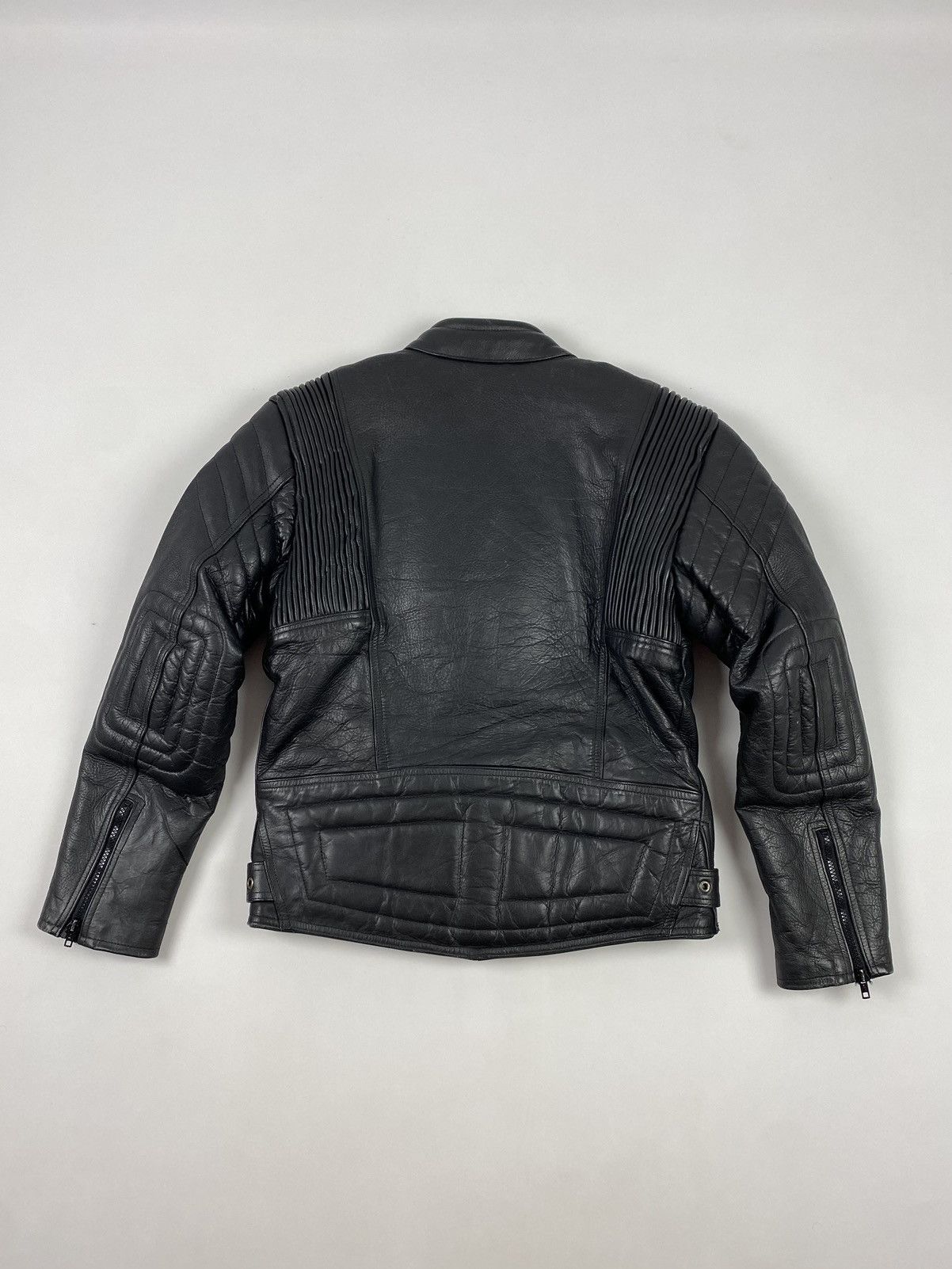 Vintage 1990’s Vintage Euro Style Heavy Leather Biker Jacket Size US M / EU 48-50 / 2 - 13 Thumbnail