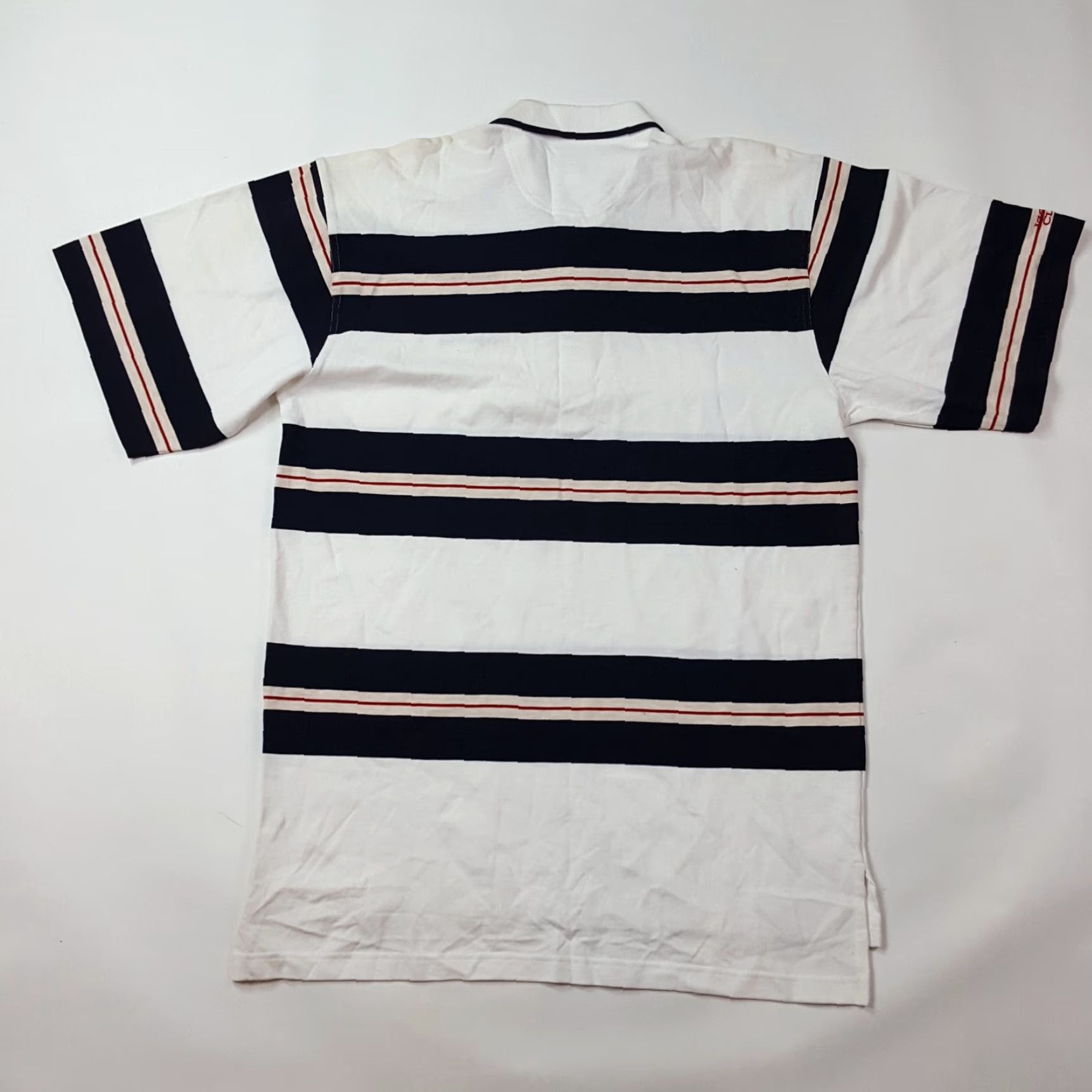 Izod VINTAGE IZOD Polo Shirt Mens L White Striped Collared Golf Club 90s Retro PGA Etsy Style Size US L / EU 52-54 / 3 - 6 Thumbnail