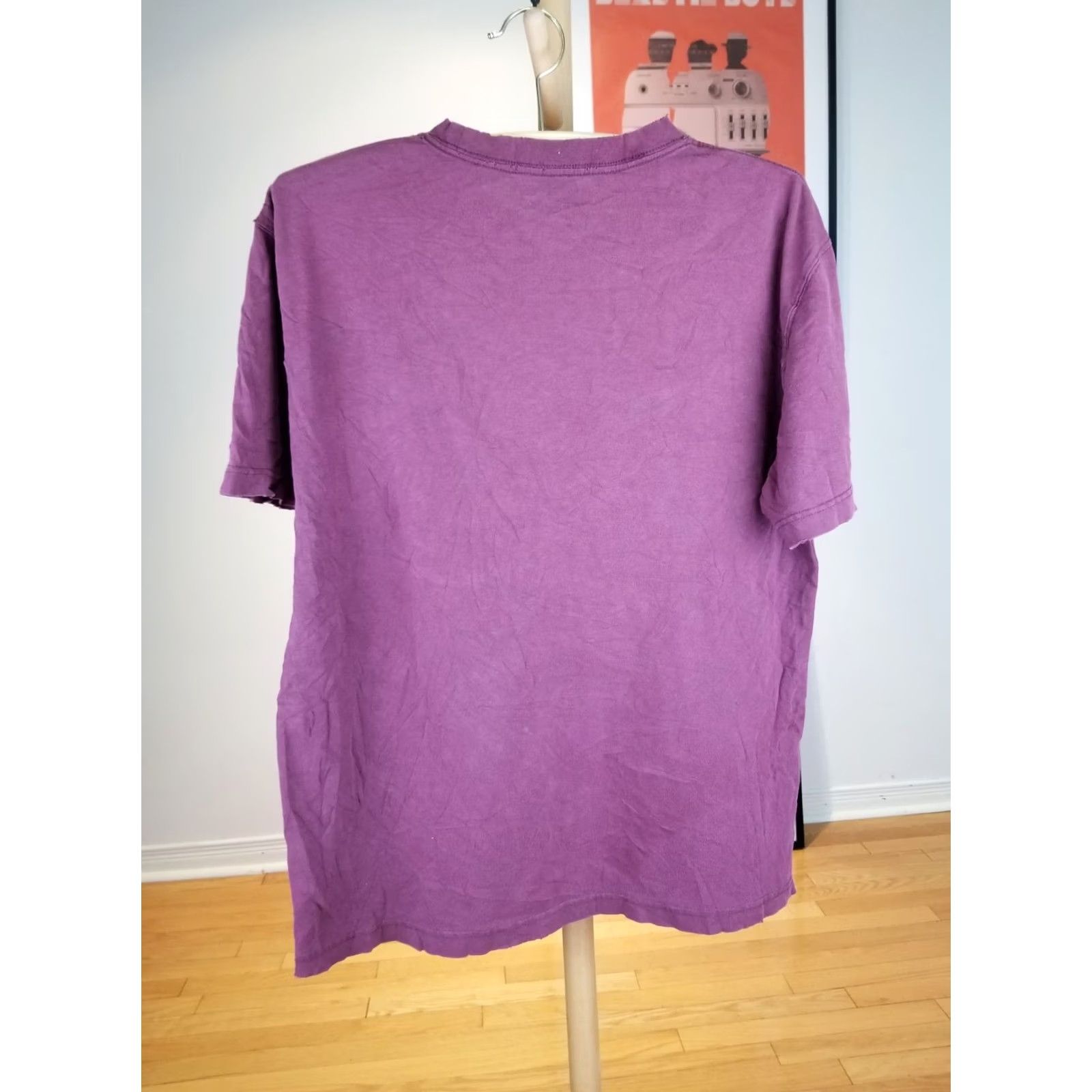 Dickies VINTAGE Y2K DICKIES T-SHIRT BURGUNDY SUN FADED ONE POCKET DISTRESSED TRASHED SZ MEDIUM MENS Size US M / EU 48-50 / 2 - 8 Thumbnail