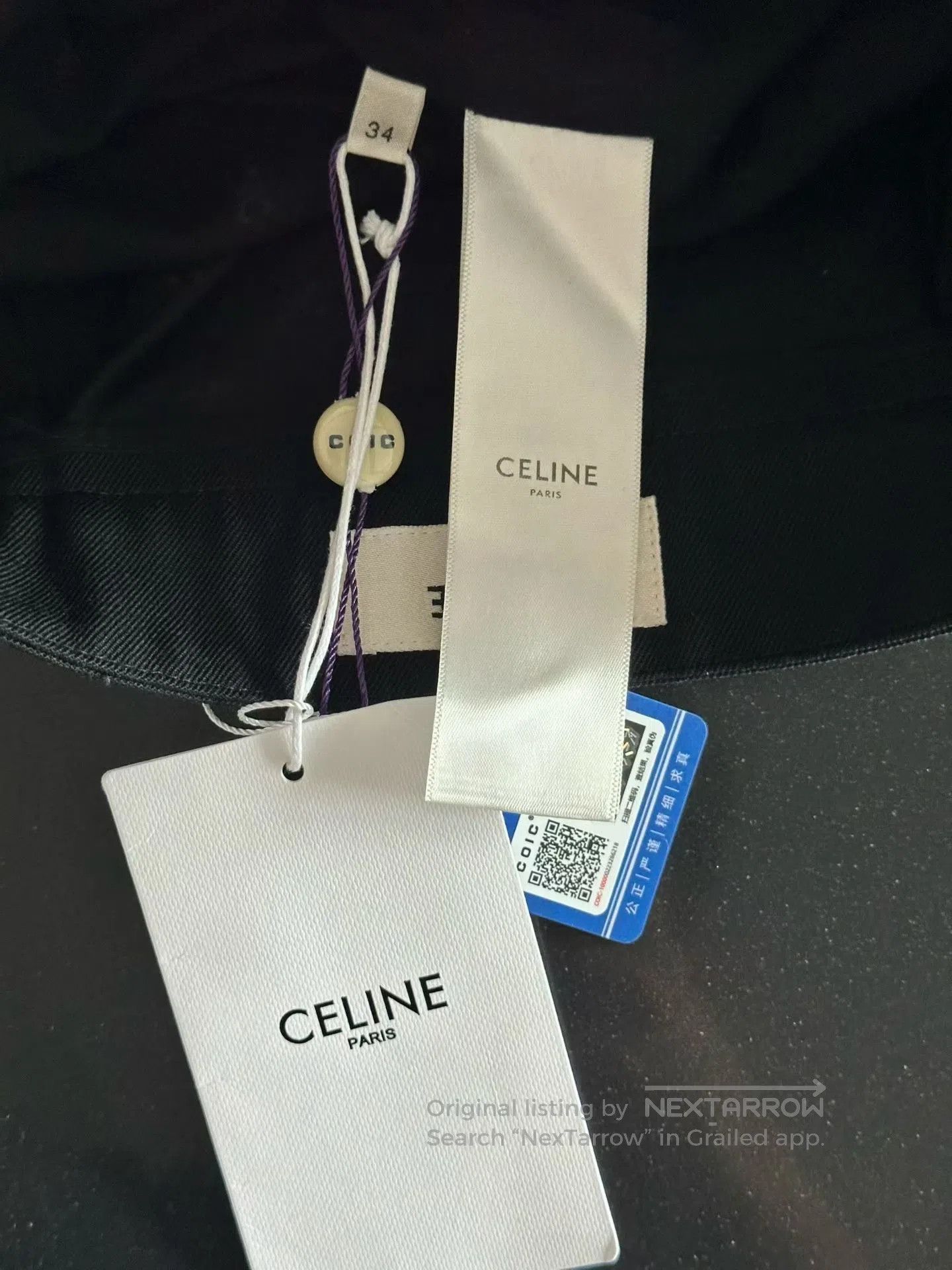 Celine CELINE Short skirt with carriage chain gold buckle| Size XXS / US 00 / IT 34 - 4 Thumbnail