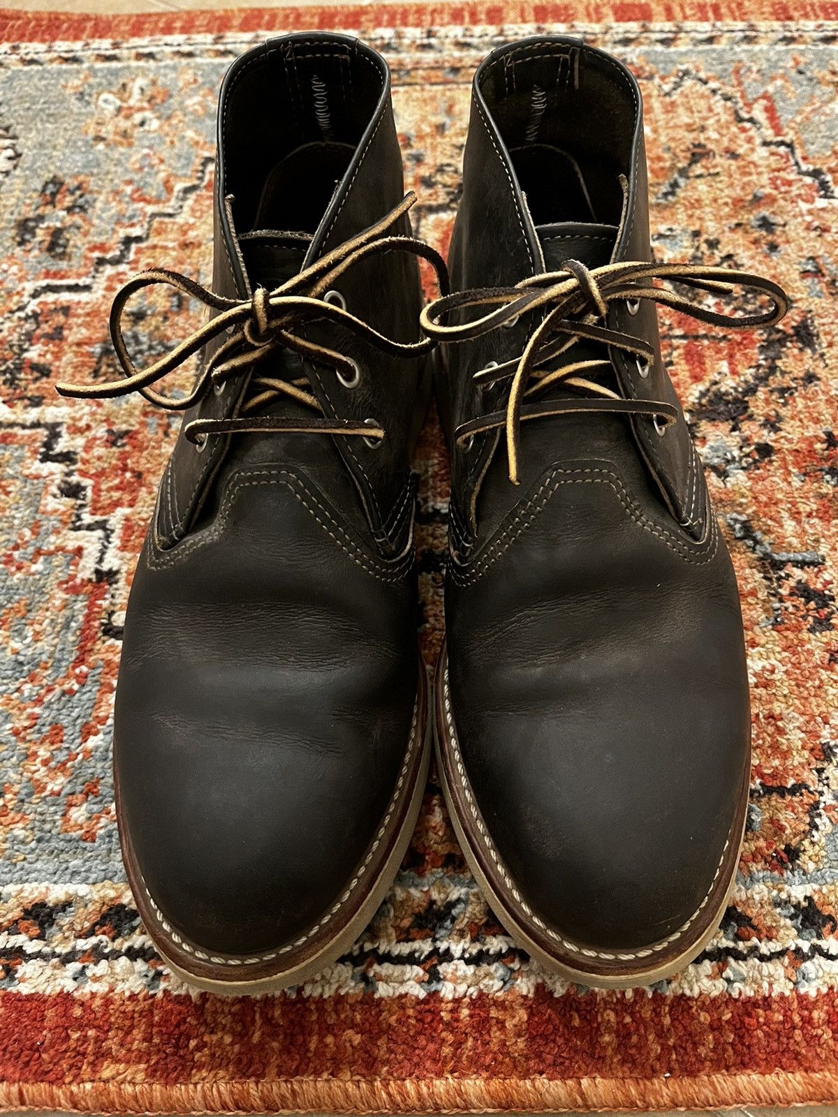 image of Red Wing 3150 Work Chukka Charcoal Rough & Tough Shoes, Men's (Size 9.5)