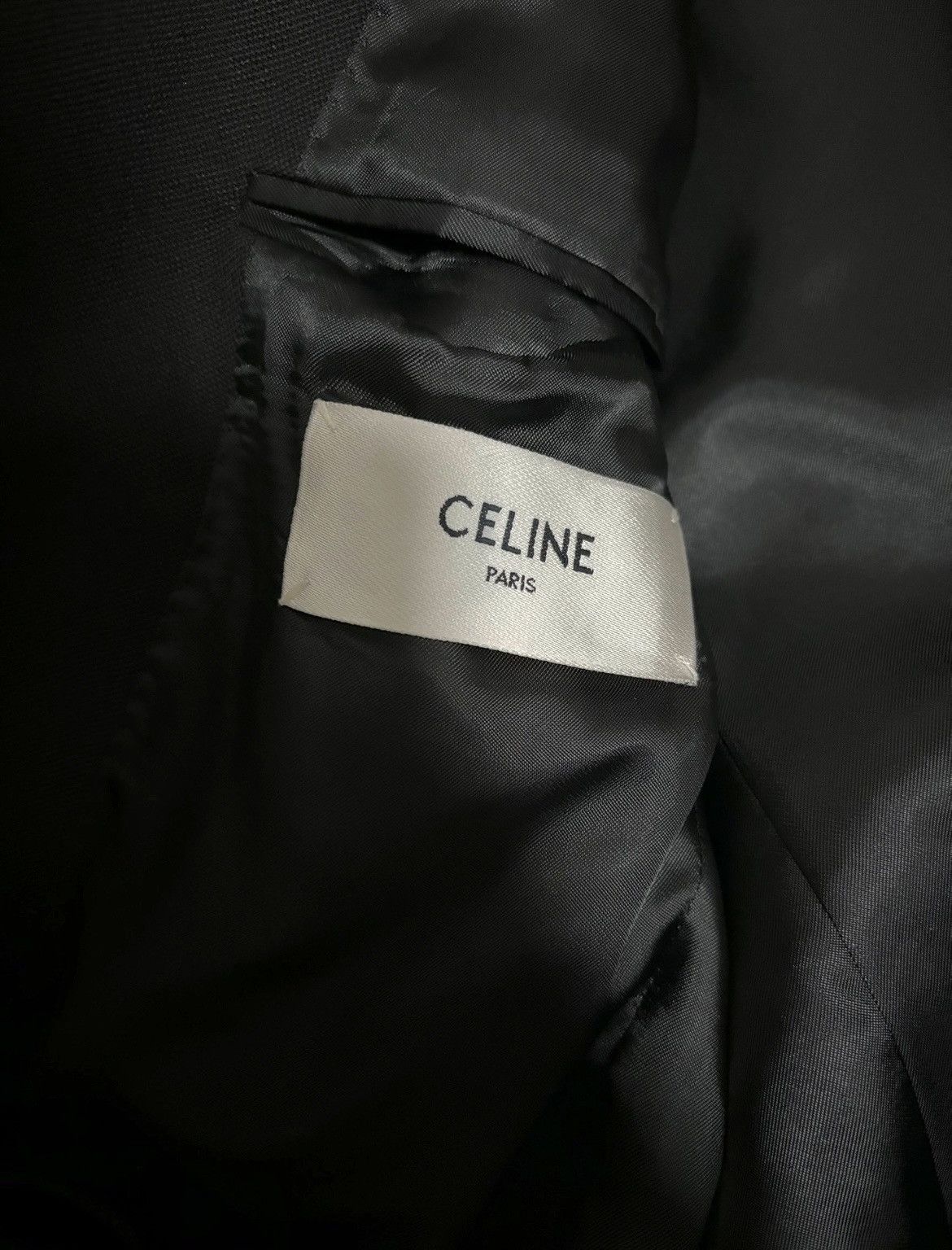 Celine × Hedi Slimane Classic Grain de Poudre Notch Lapel Jacket sz48 Size 48S - 4 Thumbnail