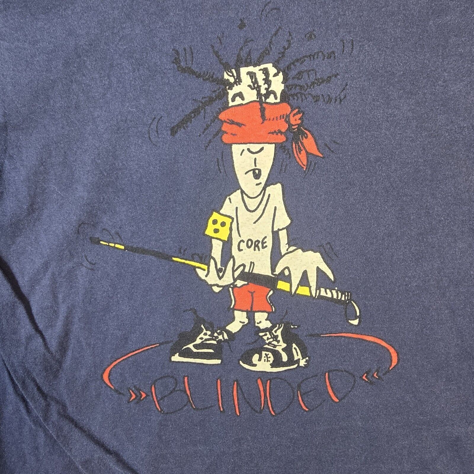 Fruit Of The Loom Vintage 90s Skin Of Tears Blinded Punk Band Shirt XL RARE Size US XL / EU 56 / 4 - 8 Thumbnail