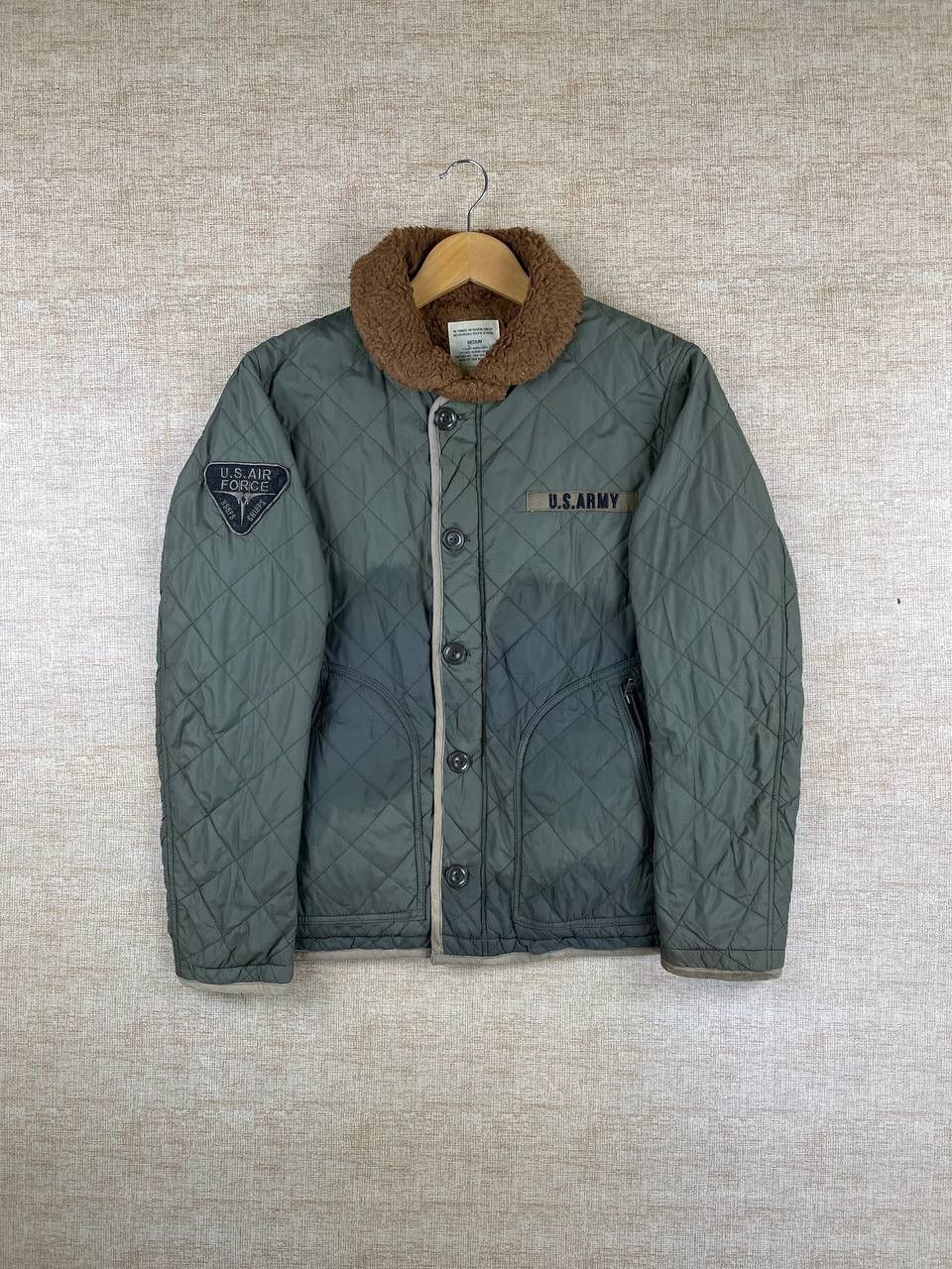 Vintage Vintage Back Number US Air Force Quilted Button Jacket Size US M / EU 48-50 / 2 - 2 Thumbnail