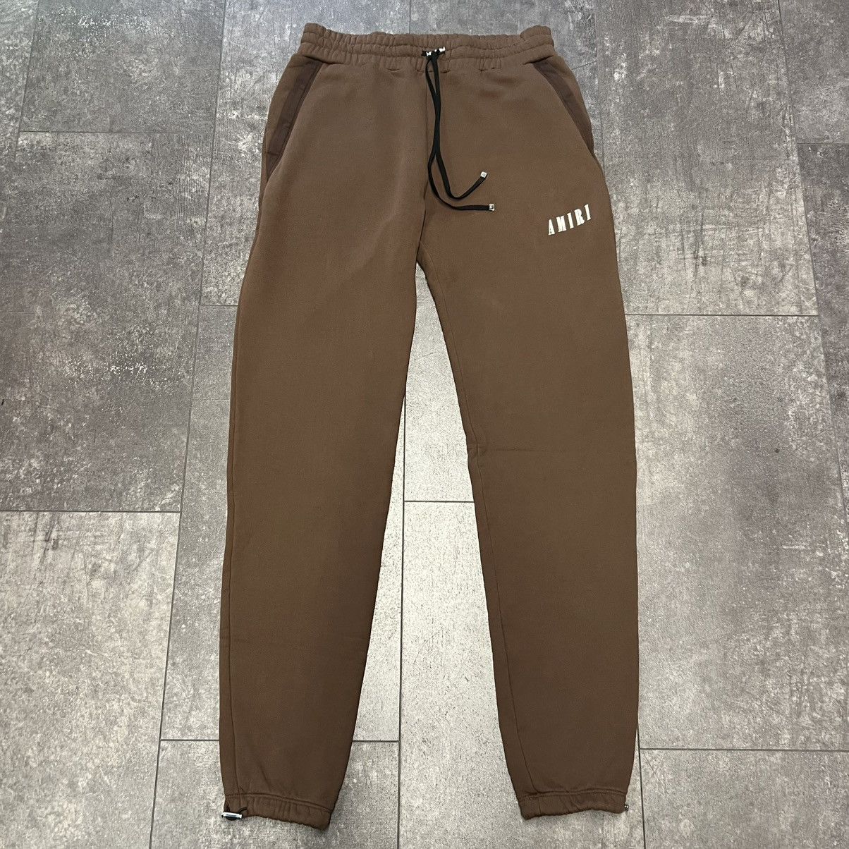 Amiri Amiri Logo Baggy Sweatpants Brown Size US 36 / EU 52 - 1 Thumbnail