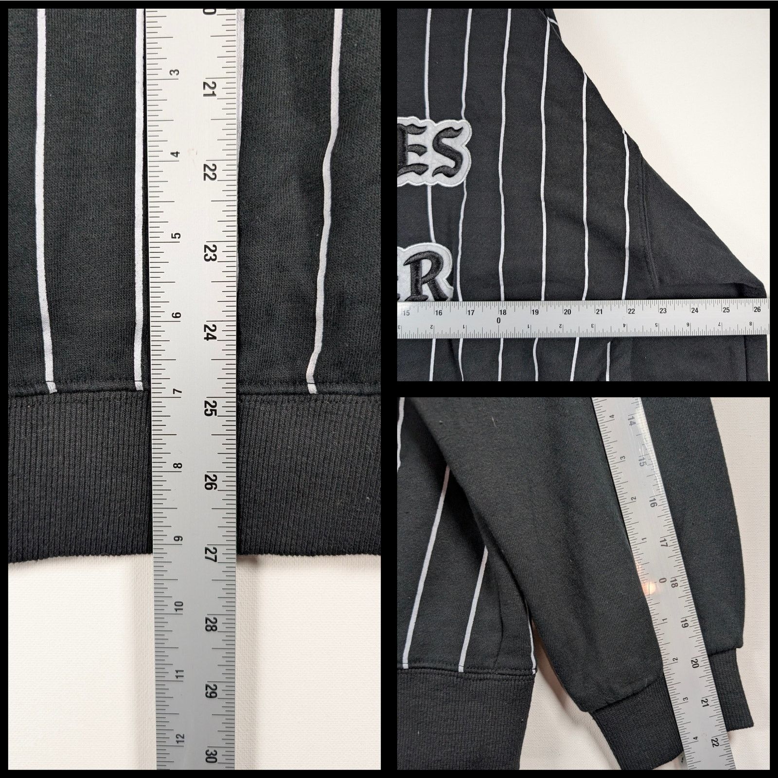 Unknown London ALF Pull Over Pinstripe Black White Sweatshirt Hoodie Men Size US L / EU 52-54 / 3 - 8 Thumbnail